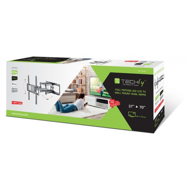 Wandhalterung für LCD TV LED 37-70" FullMotion, schwarz