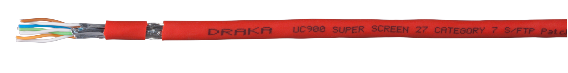 Patch cable UC900 SS27 4P PUR 1000metres, red