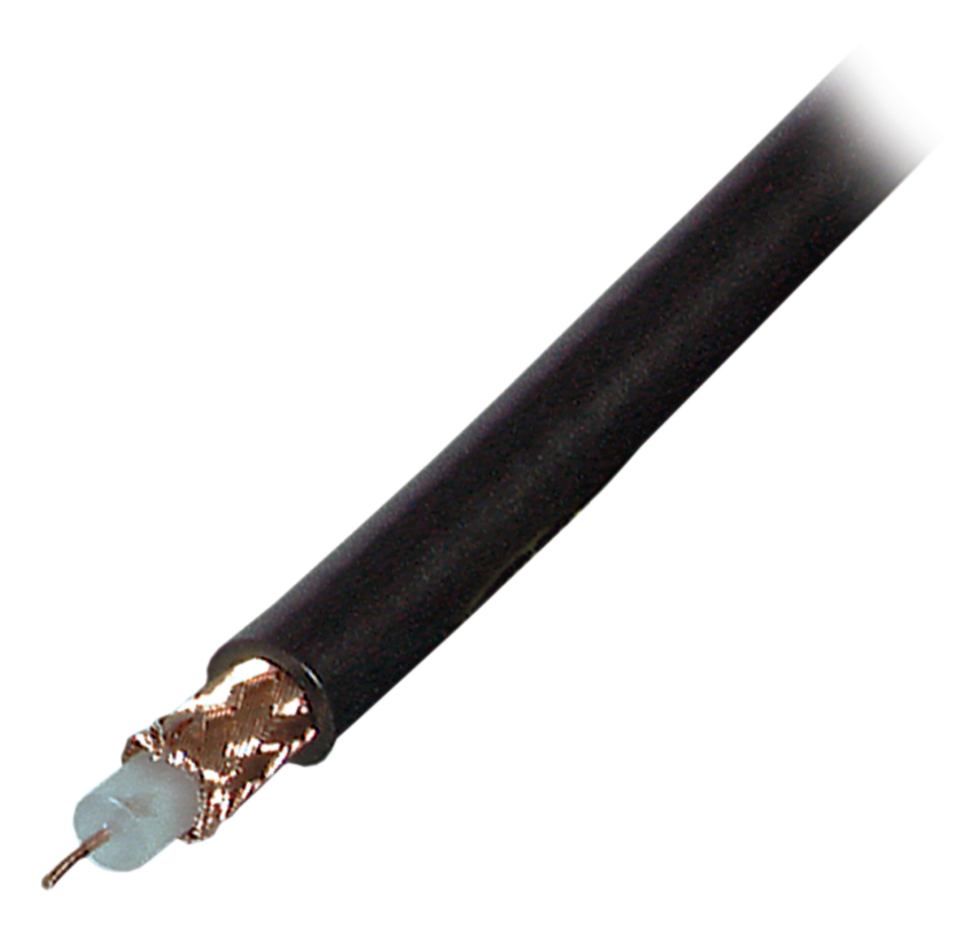 Coax Cable RG58 B/U, 75 Ohm black, MIL C17, 100m ring