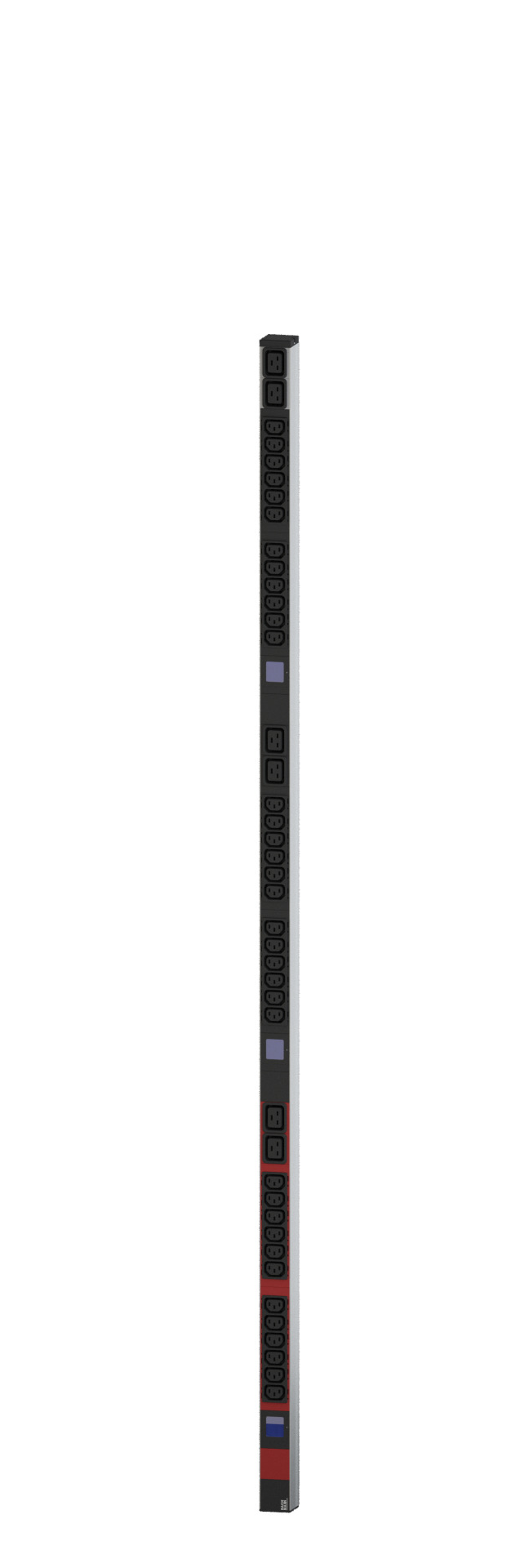 PDU Vertikal BN500 36xC13 6xC19 400V 16A mit Leistungsmessung (Display)