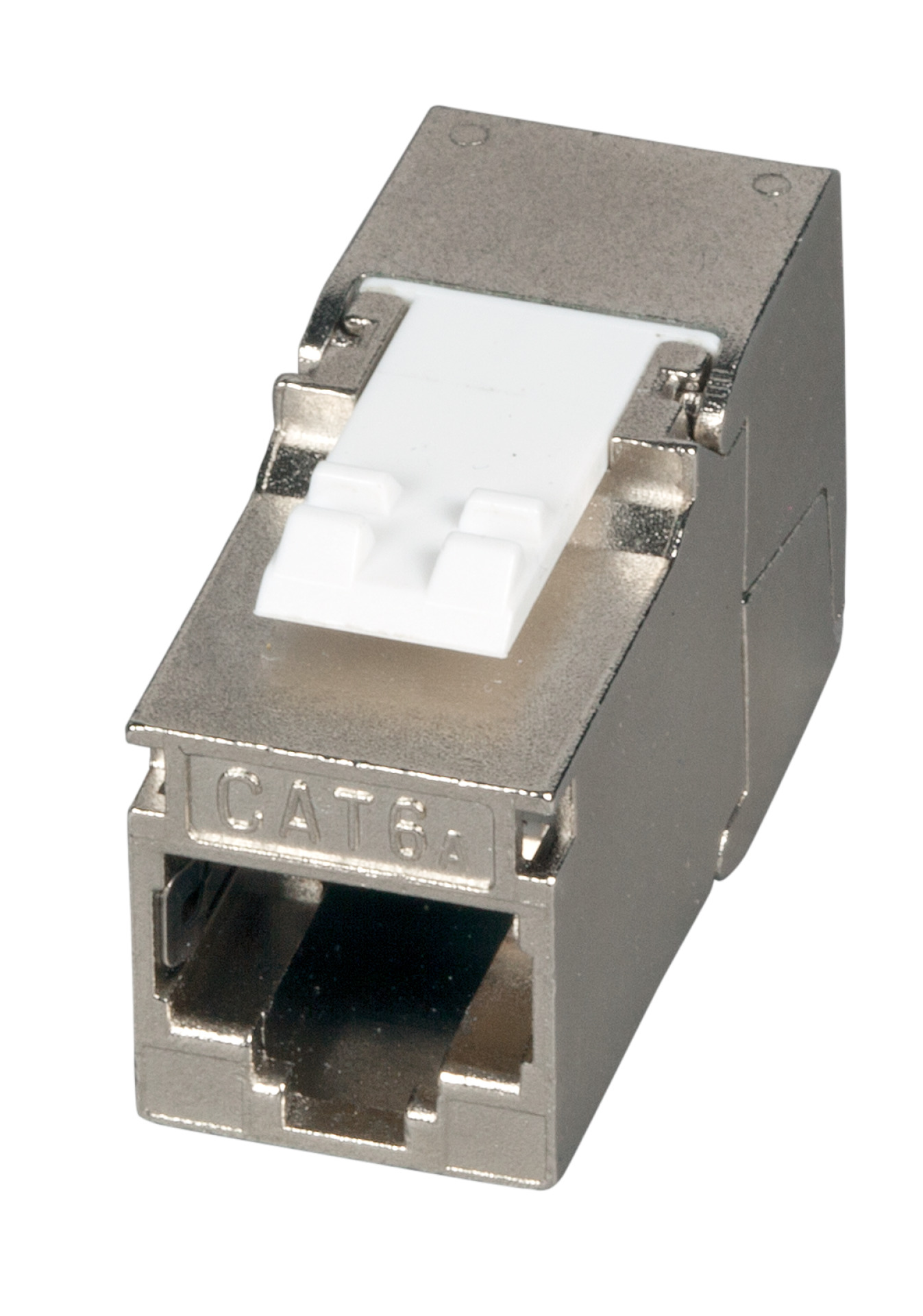 RJ45 Keystone Slimline, Cat.6A, silber,