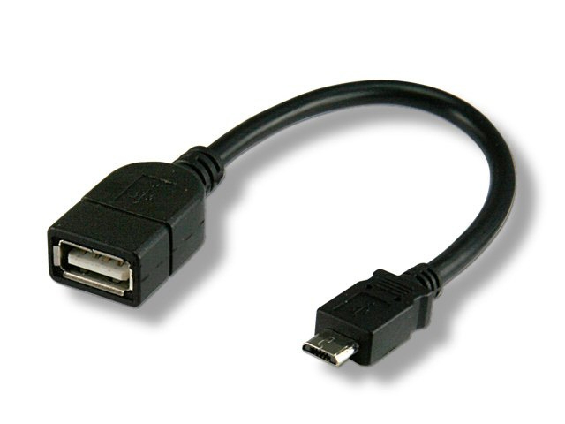 USB 2.0 Cable OTG A F Micro USB M with USB 30cm Black - USB Cables and  Adapters - PC Cables - Cables and Sockets