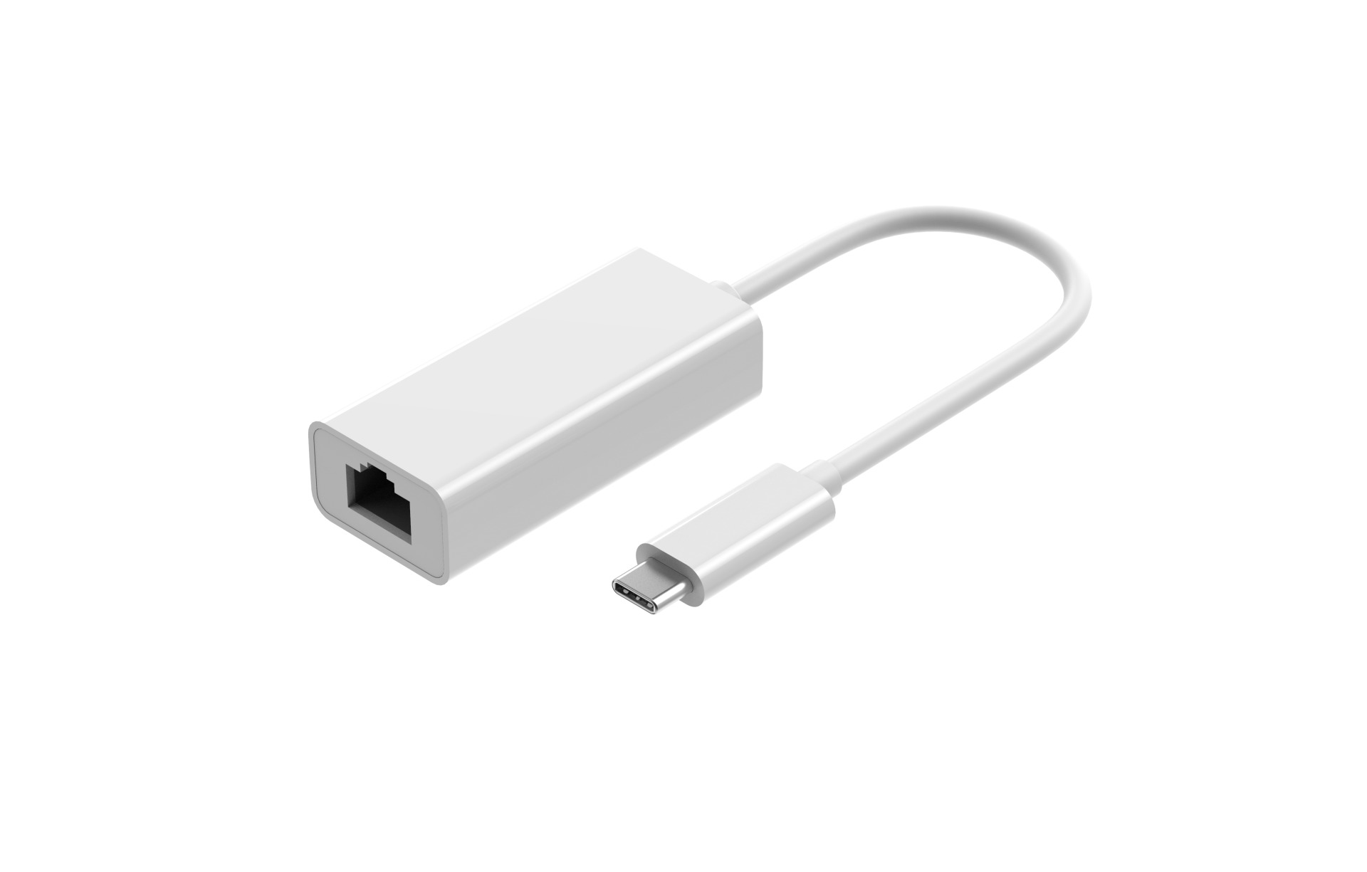 USB 3.2 GigaBit Netzwerk Adapter, Typ-C Stecker - RJ45 Buchse, 0.15m