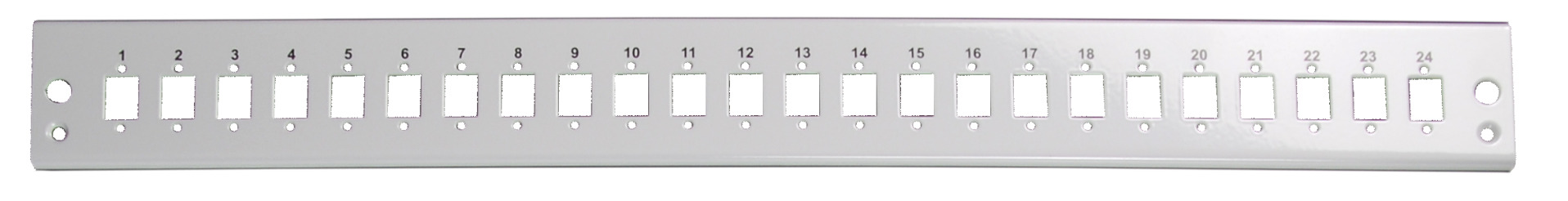 Frontblende 6 x SC Simplex/E2000® Simplex/MTRJ/LC Duplex, grau