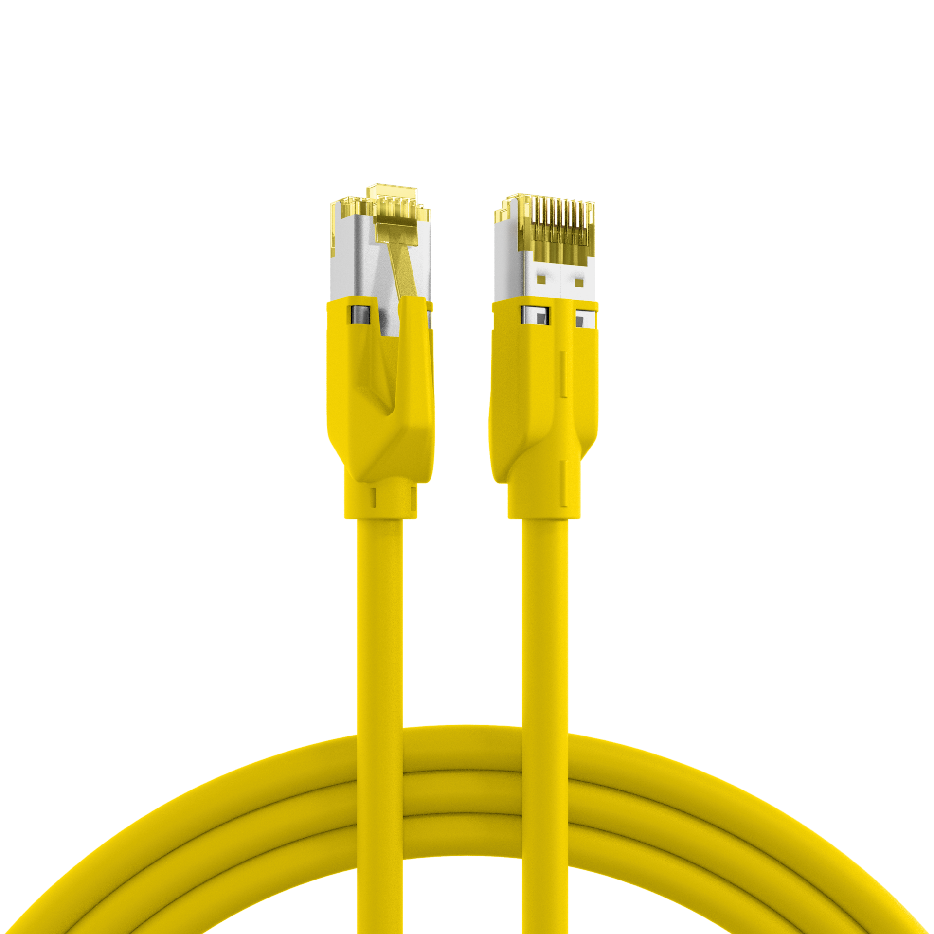 INFRALAN® RJ45 patch cord S/FTP, Cat.6A, TM31, UC900, 10m, yellow