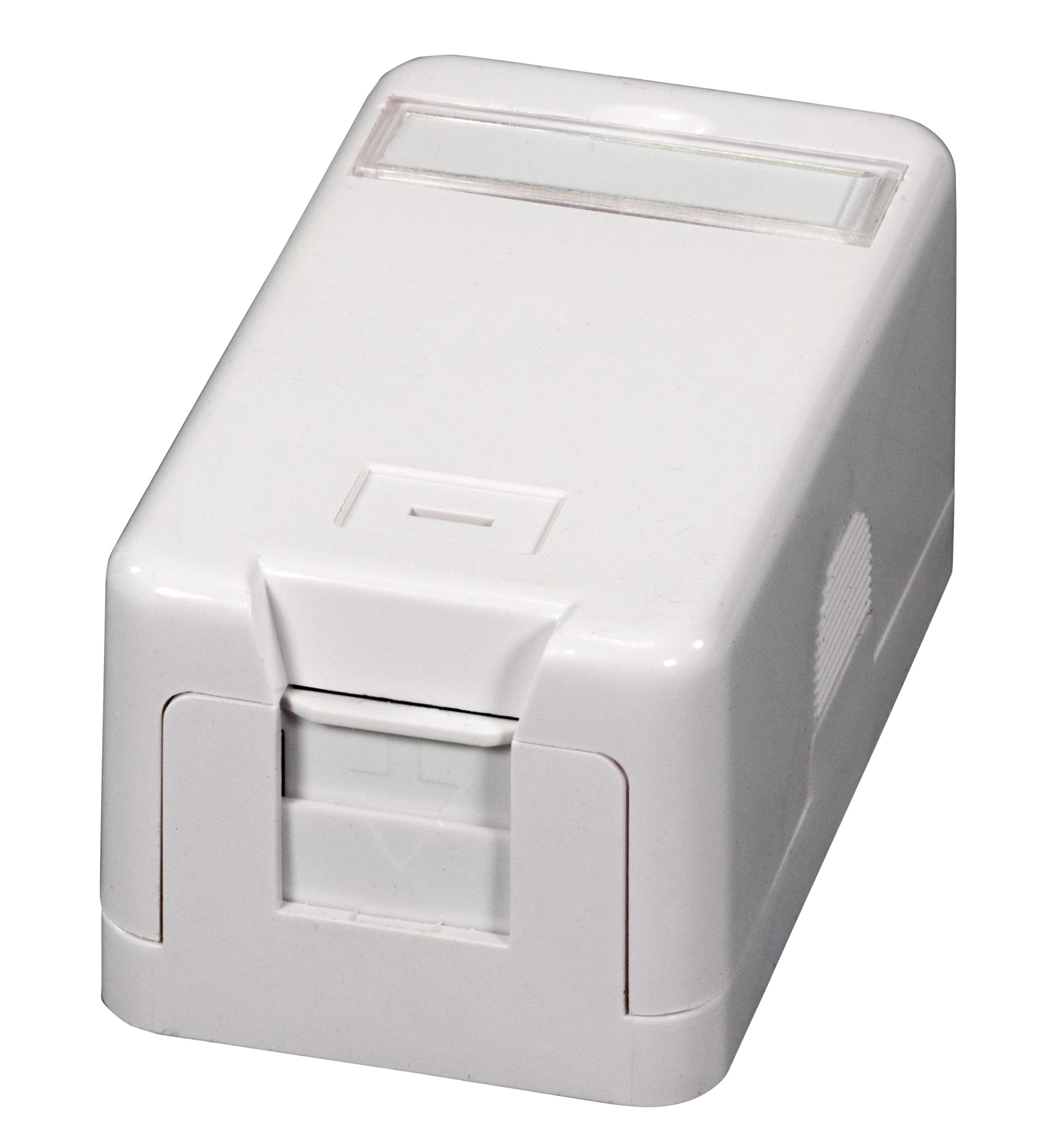 Keystone Distribution box surface mounting, 1-Port, dust protection self-closing