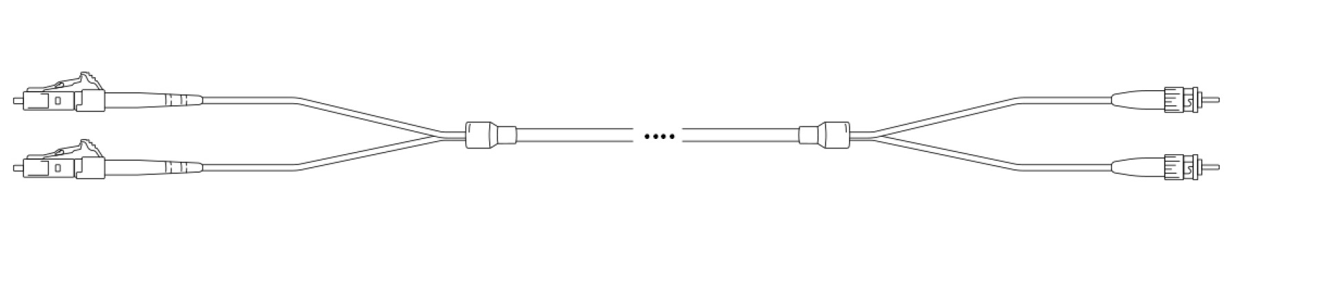 Breakout I-V(ZN) HH OM1 62.5/125µm LC/ST 4G 1,0m