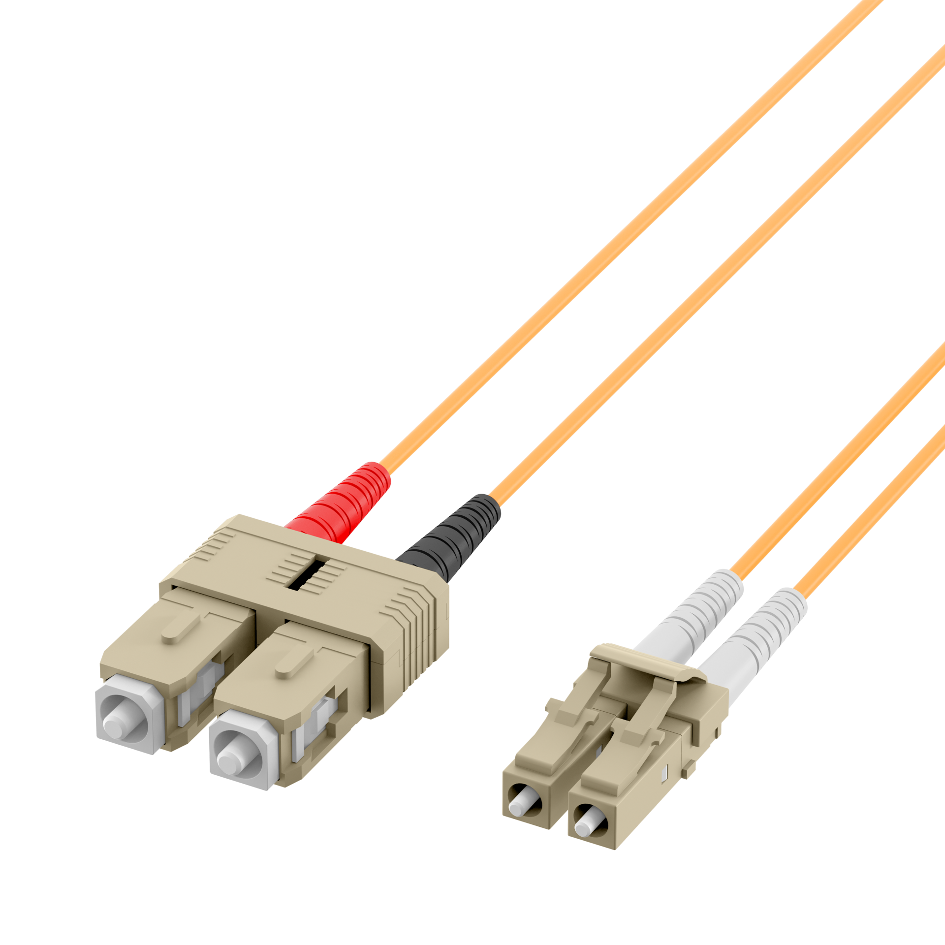 Duplex Patchkabel LC-SC OM1 15m LSZH 2mm orange