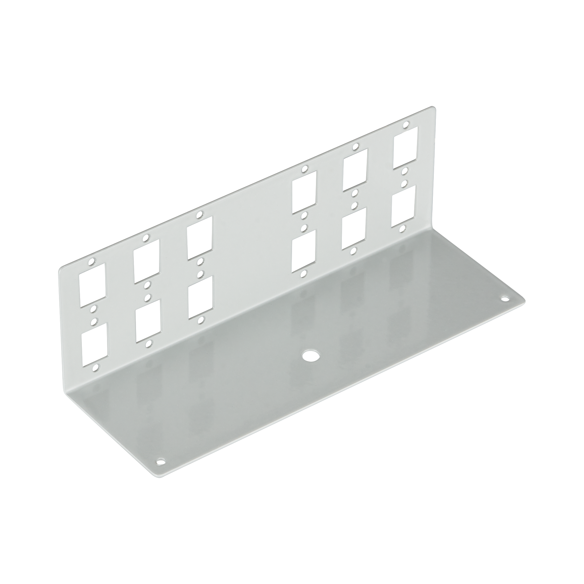 Distribution Plate, RAL7035 6 SC spx or 6 LC quad Adapters