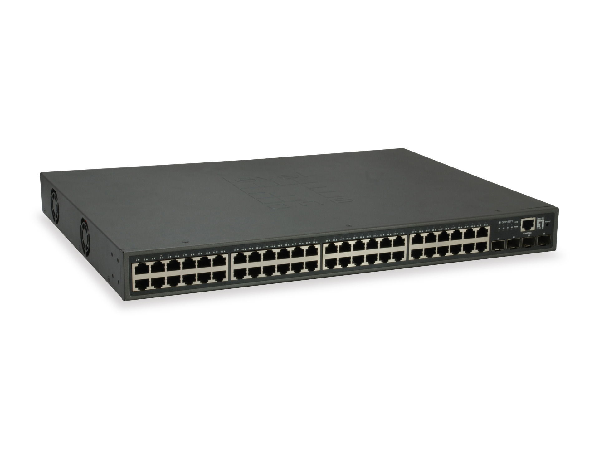 52-Port L3 Lite Managed Gigabit PoE Switch, 48x GE PoE + 4x 10G SFP+, 400W