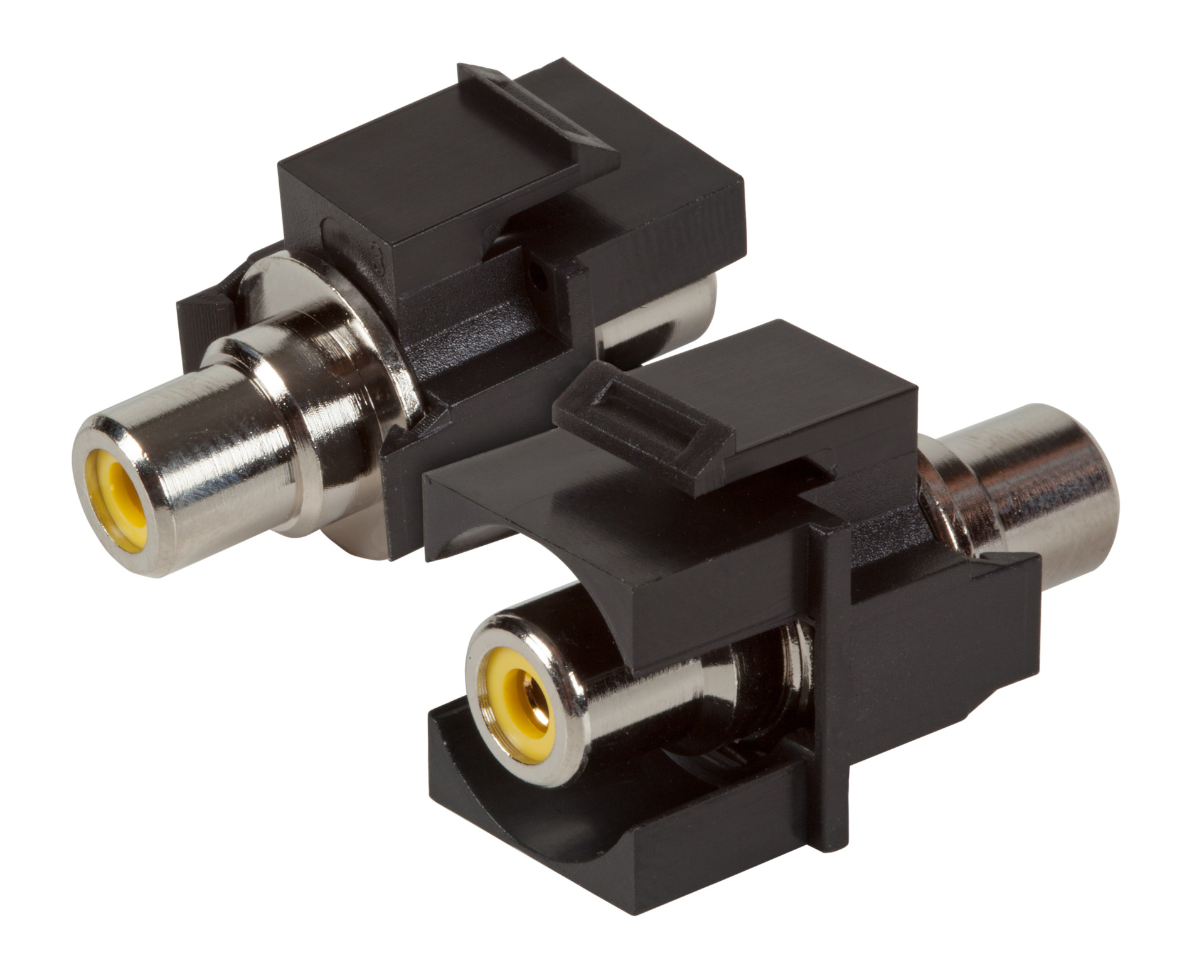 Keystone Einbauadapter Cinch weiß, roter Ring