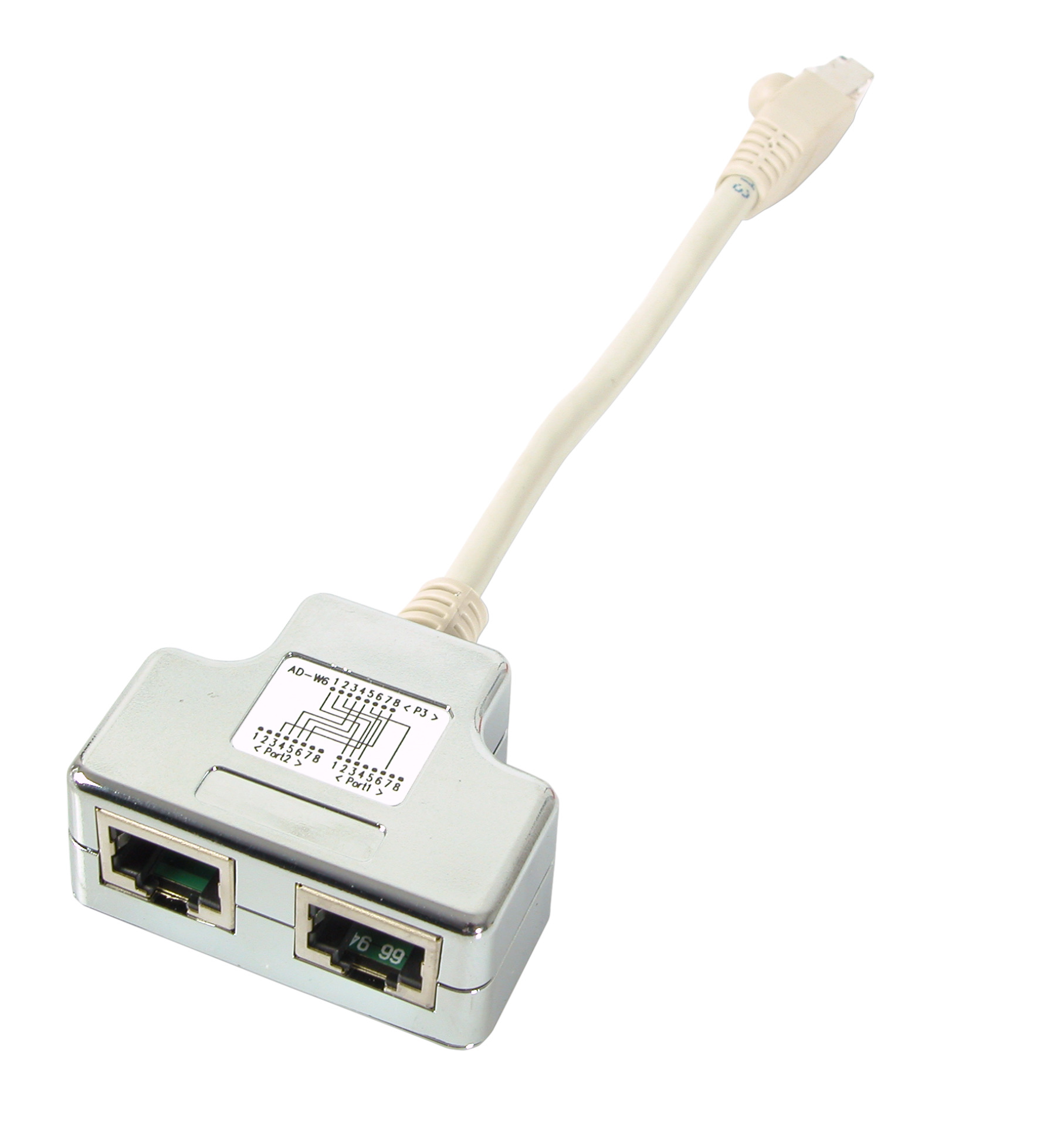 T-Adapter Cat.6 2x10/100BaseT for Cable Sharing
