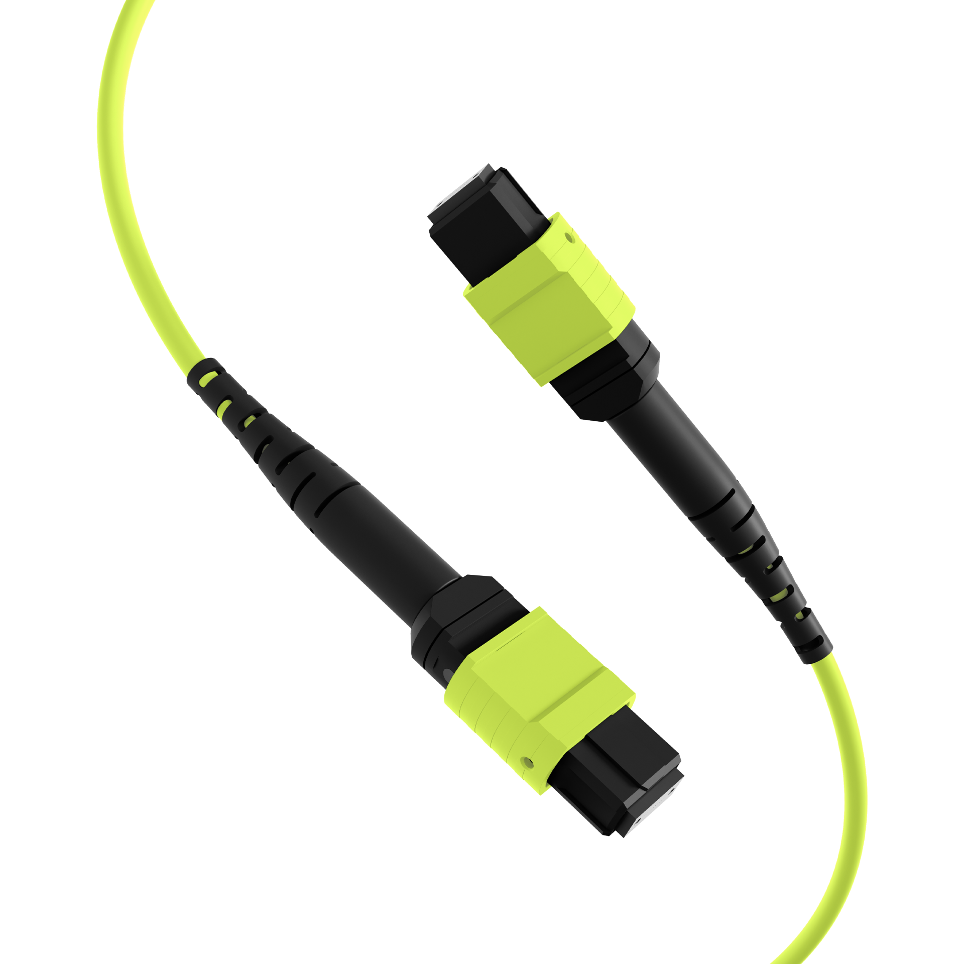 MTP®(F)-MTP®(F) Patch cable OM5 12 fibers Typ B LSZH limegreen 10m