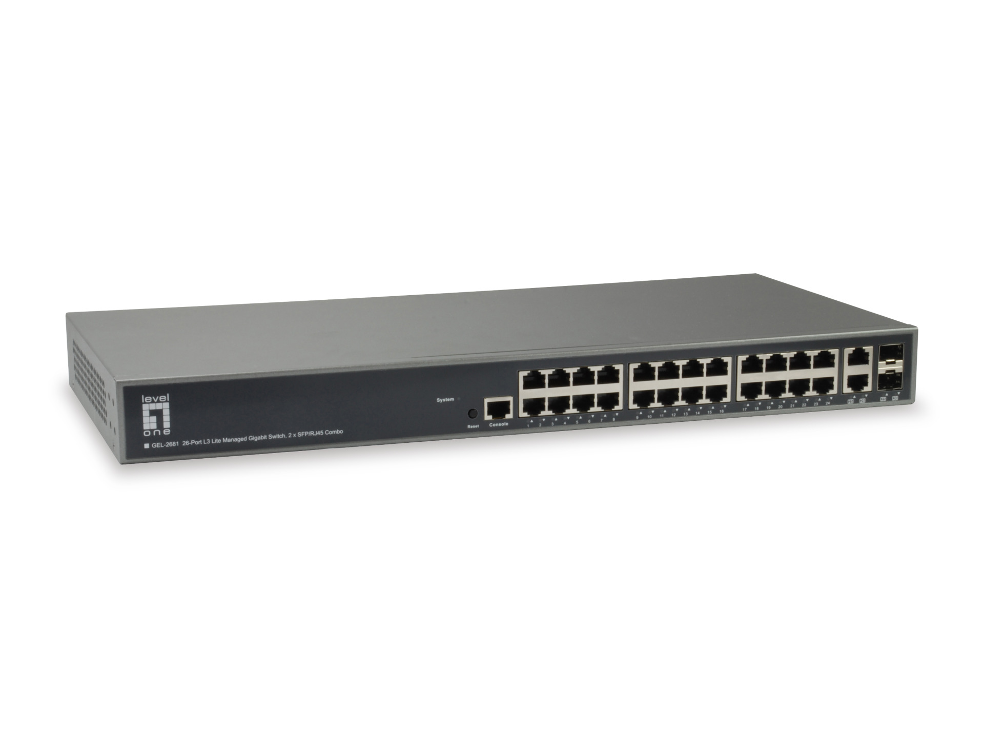 26-Port L3 Lite Managed Gigabit Switch, 2x SFP/RJ45 Combo