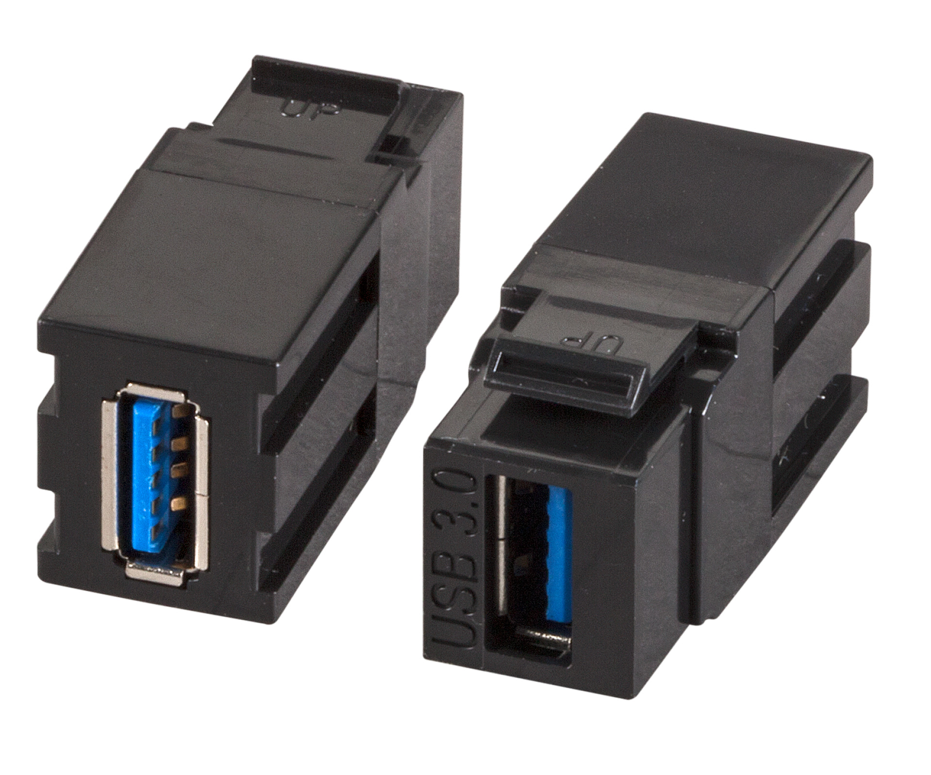 Keystone Einbauadapter USB3.2 Gen 1 ,A - A, schwarz
