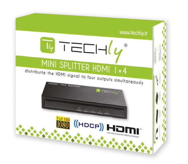 HDMI Splitter, Full HD 1080p, 3D, 4-Port,