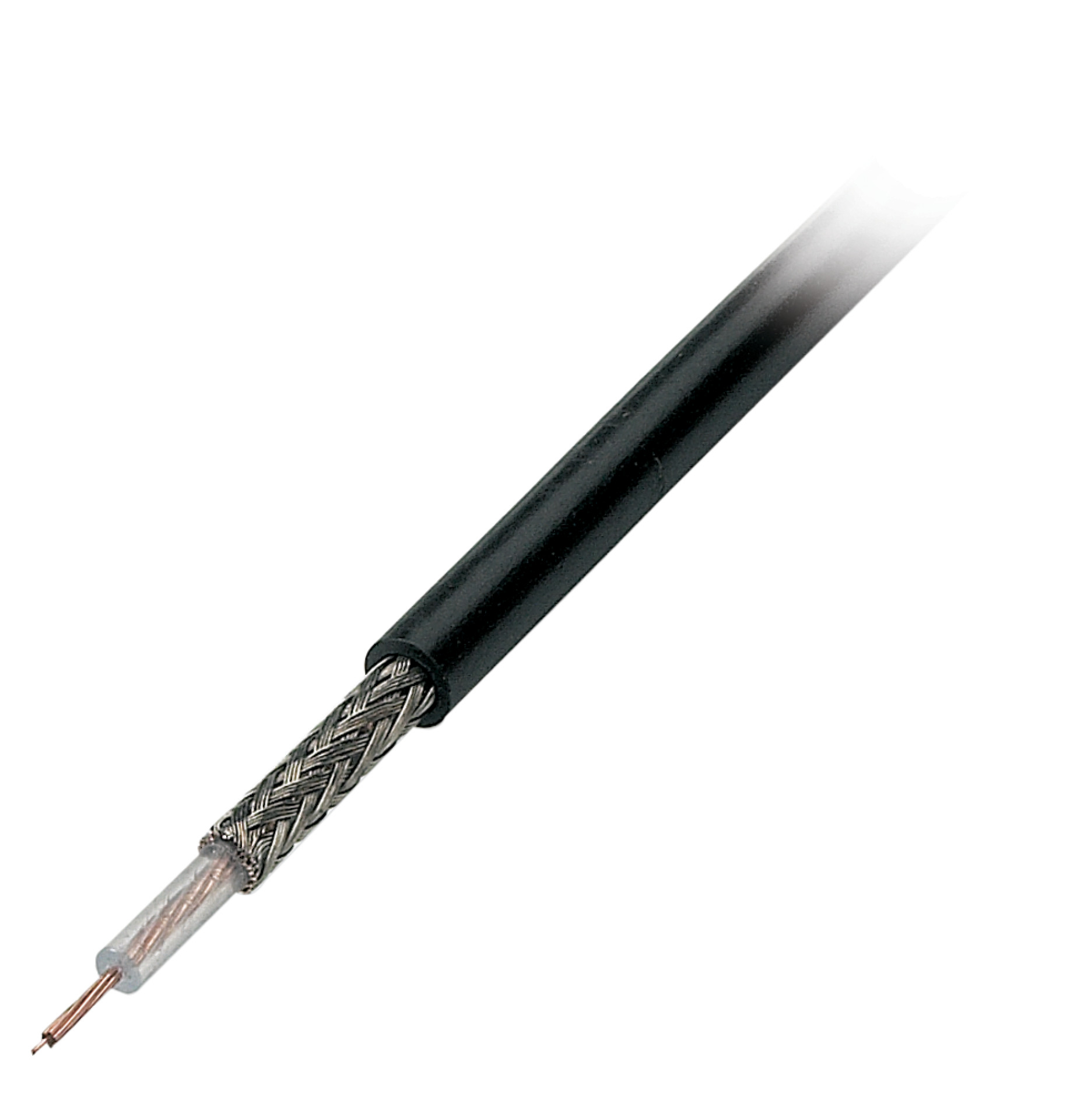 Coax Cable RG174 U, 50 Ohm black, 1000m