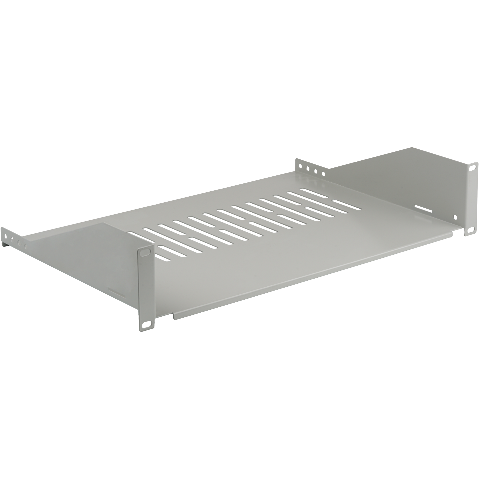 19" 2U Shelf, 300 mm deep, Load capacity 22 kg, RAL 7035