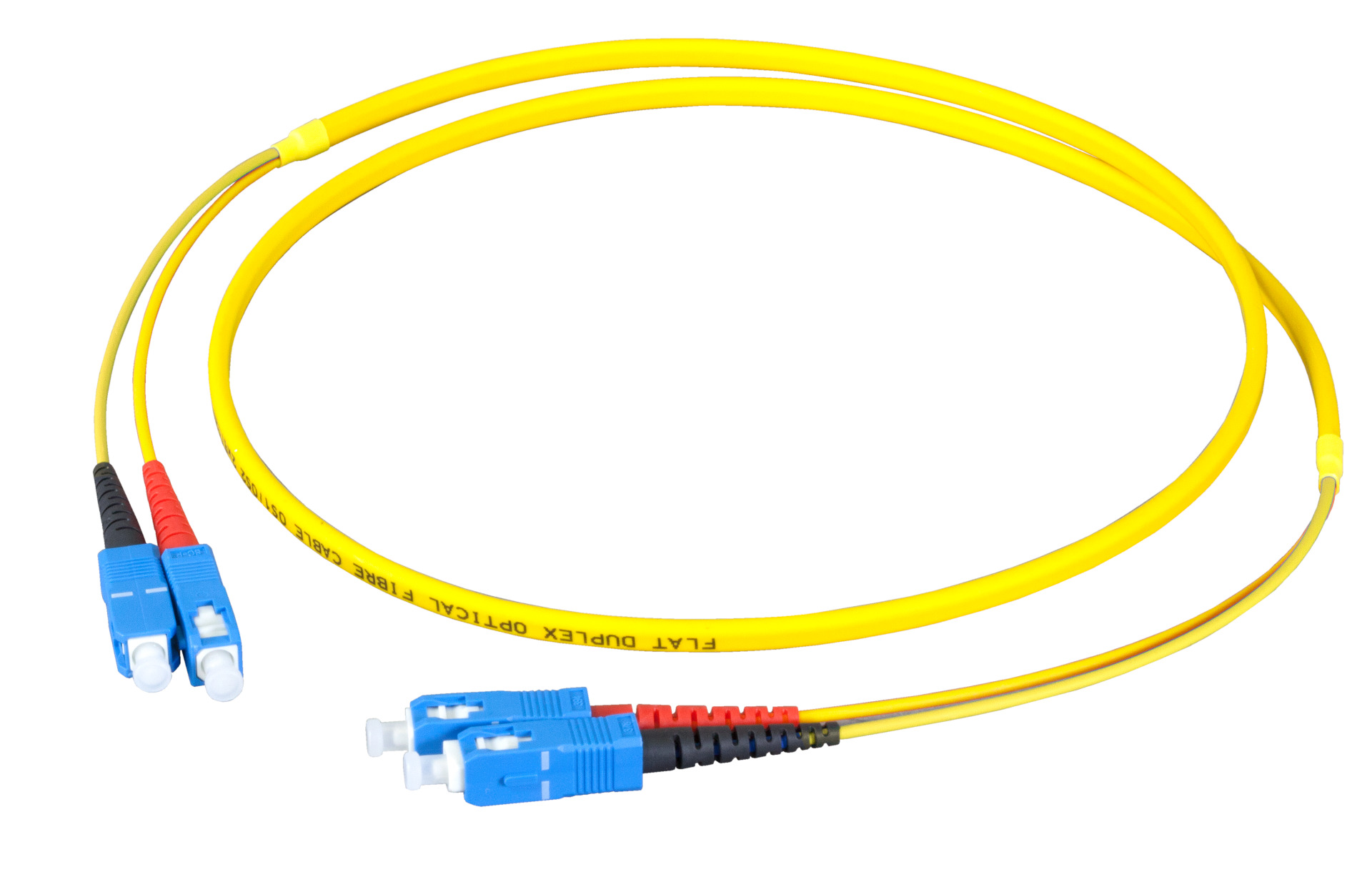 Duplex Patchkabel Flat-Twin SC-SC OS2 G652D 0,5m LSZH 3x5mm gelb