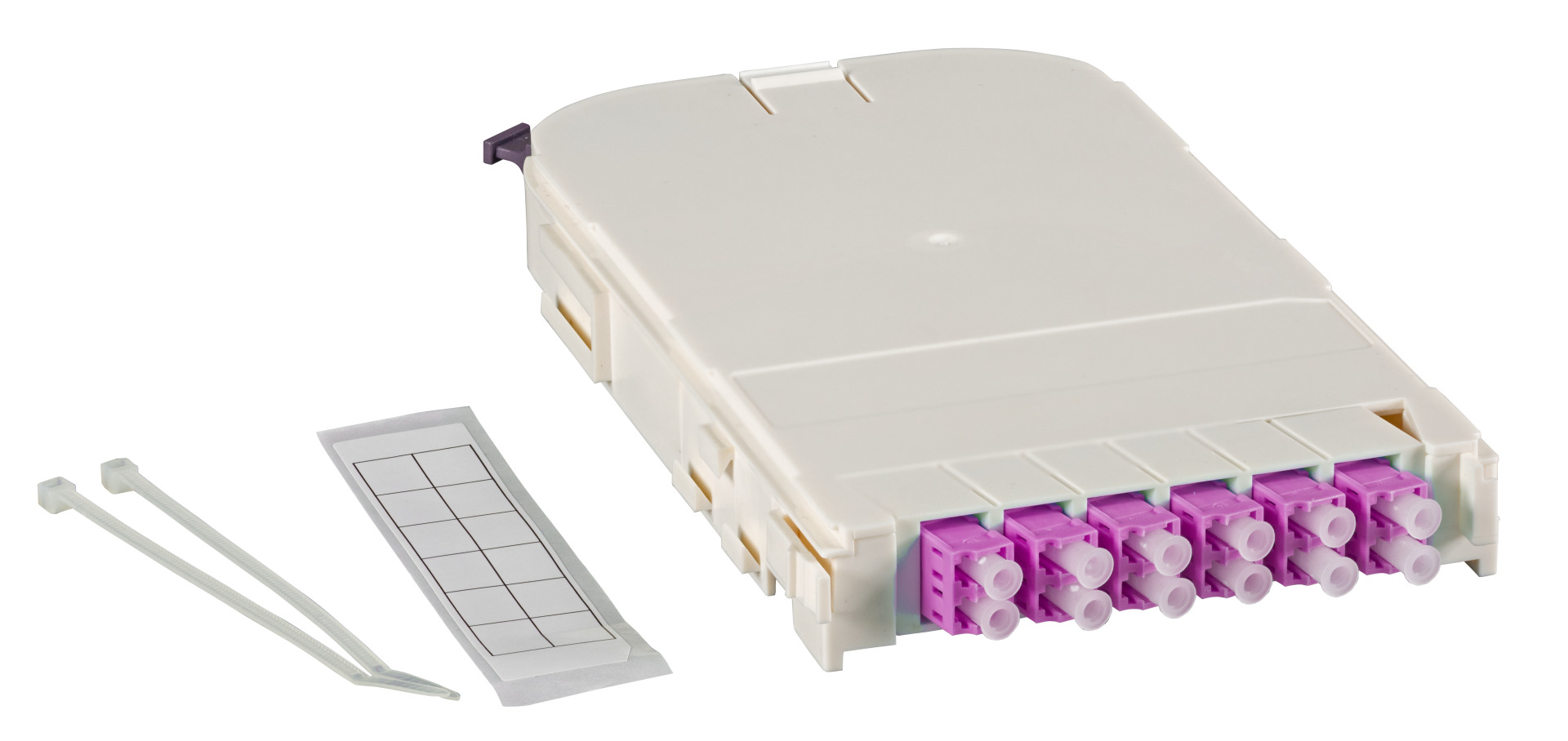 FTTH Module for FTTH-BGT, 12 Port LC with OS2 ceramic adapter