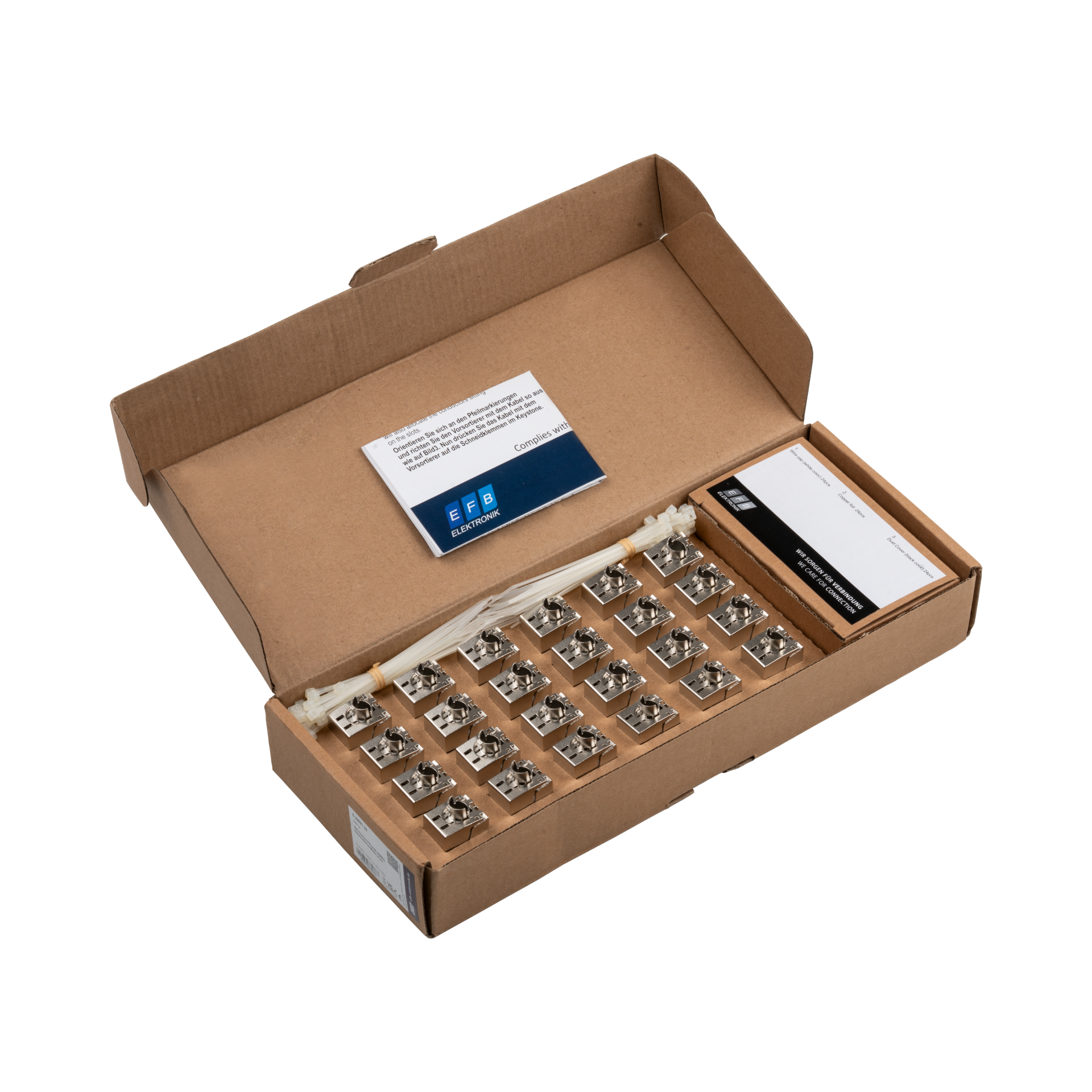 RJ45 Keystone STP, Cat.6A, 500MHz, Komponenten zertifiziert, 24-Set