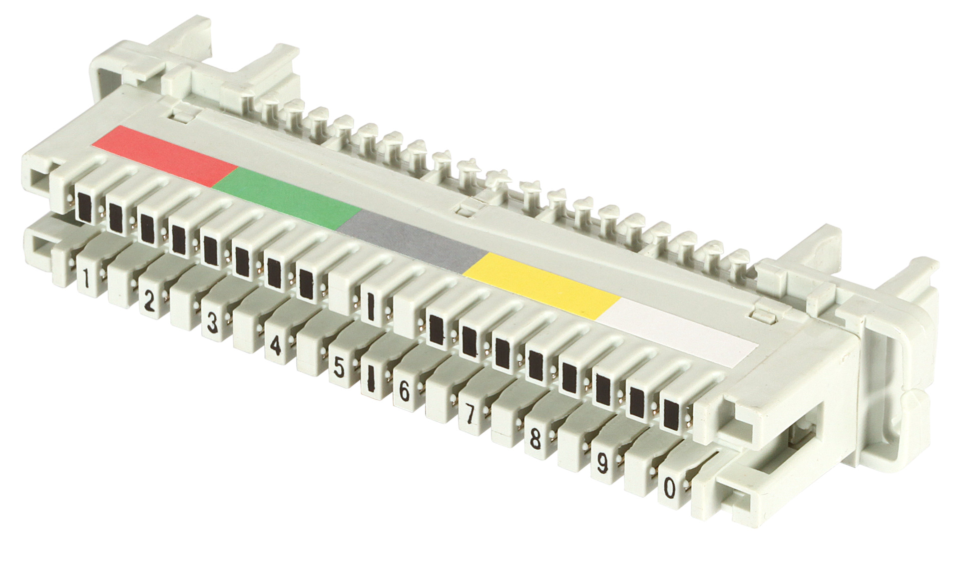 LSA Connection Module 2/10 10pairs for Profil Rods, with Colour Code