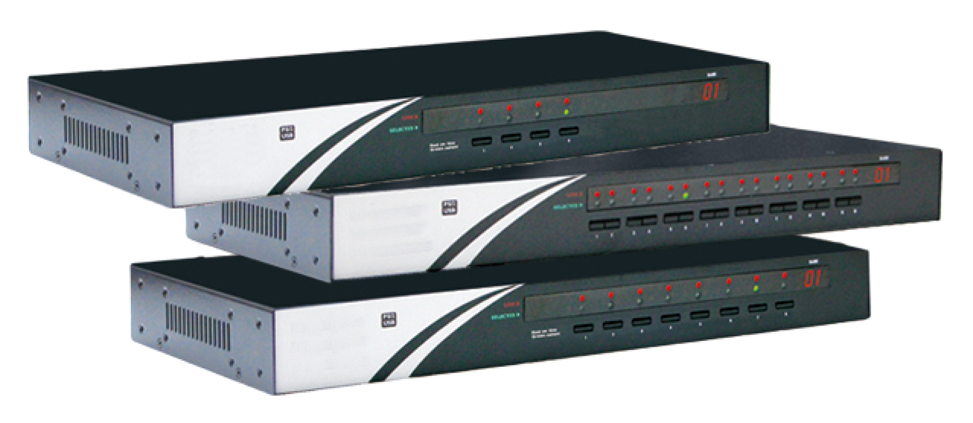 4-Port KVM Switch USB PS/2 19"/1U