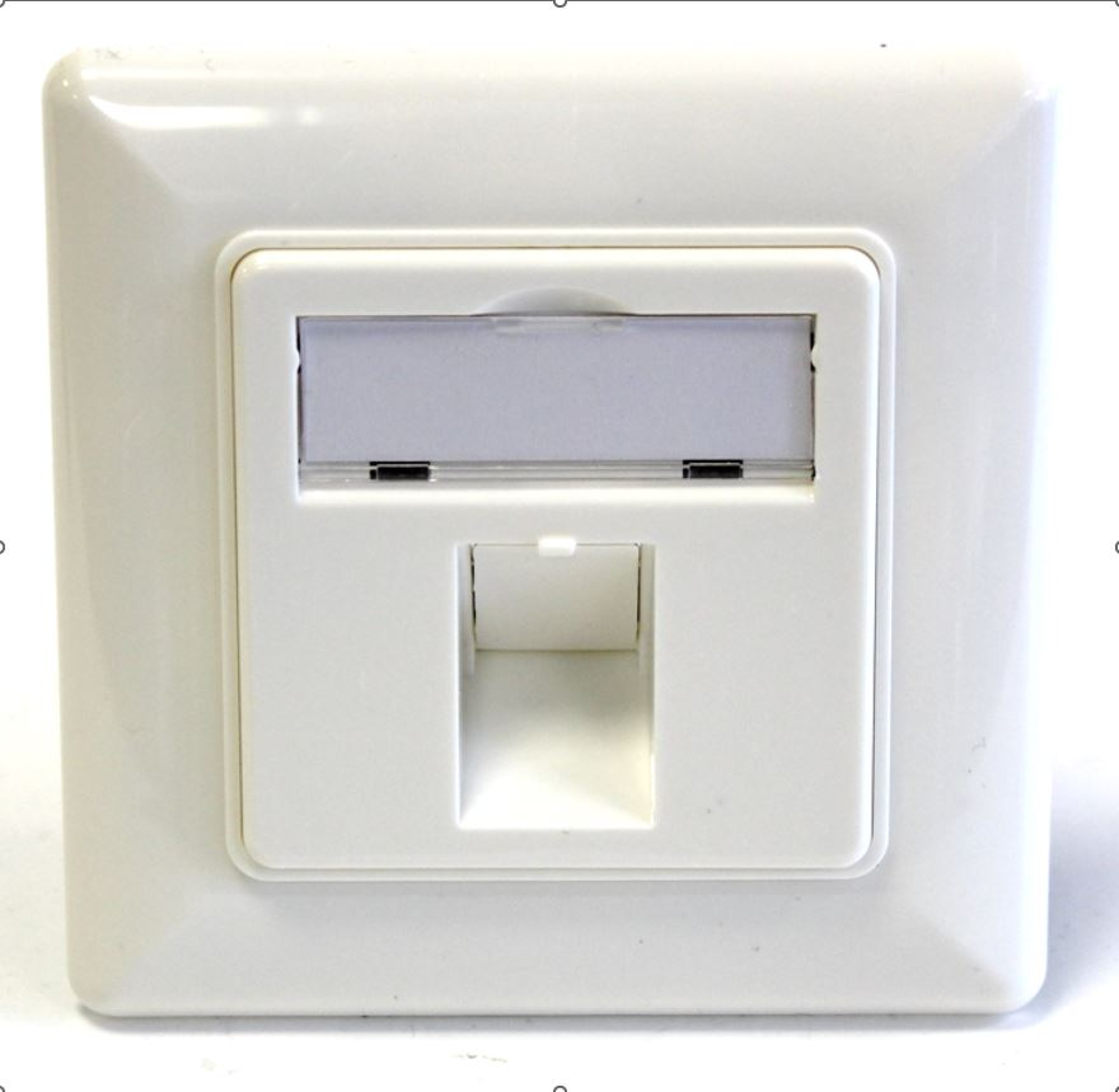 Rahmenset 1-Port, für Keystones, DIN49075, RAL9010