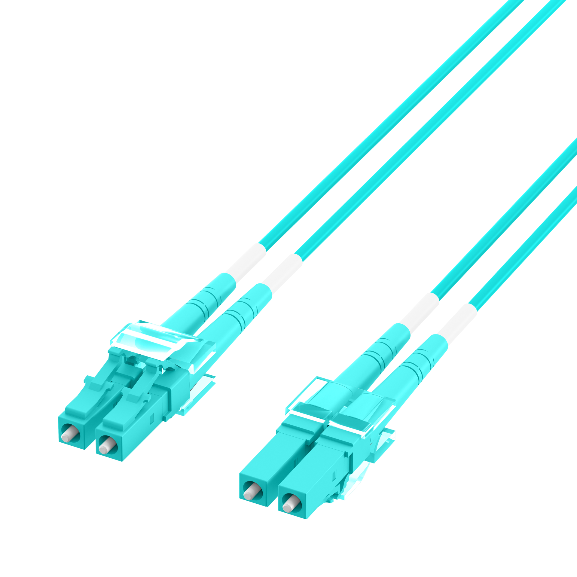 Duplex Patchkabel LC-LC OM3 0,5m LSZH 1,2mm aqua