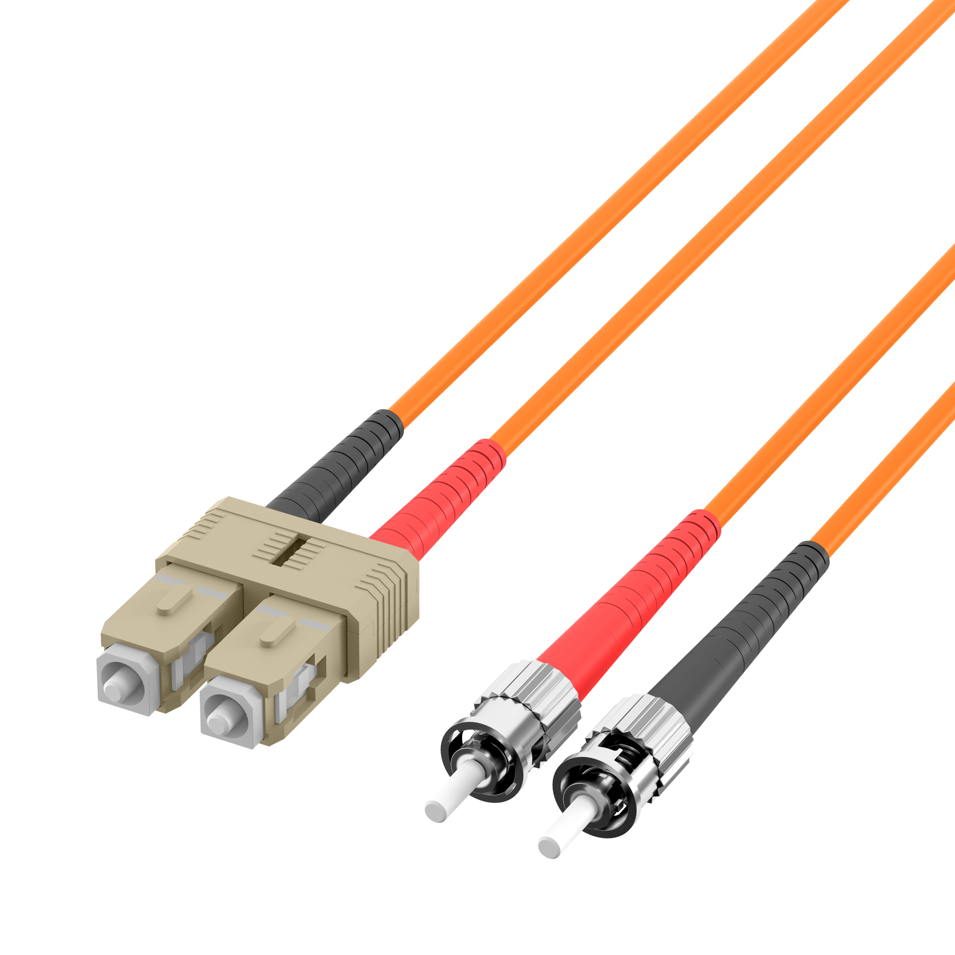 Duplex Patchkabel SC-ST OM2 1m LSZH 3mm orange