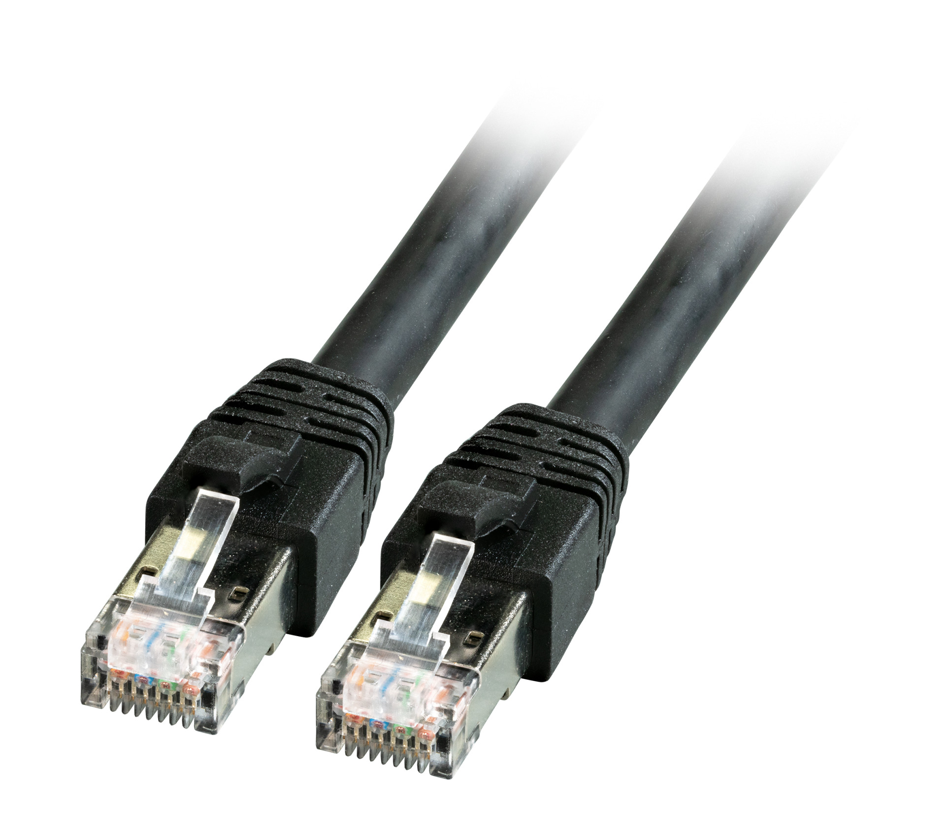 RJ45 Patchkabel S/FTP, Cat.8.1, BC, LSZH, 0,5m, schwarz