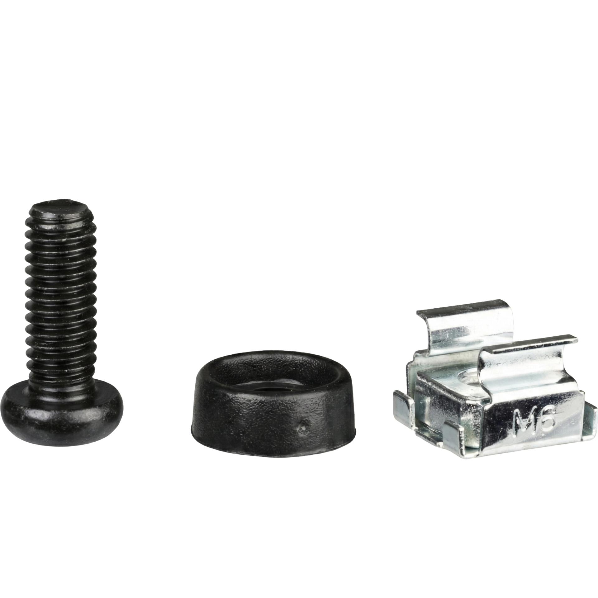 Käfigmuttern-Set 50 x M6, komplett, schwarz