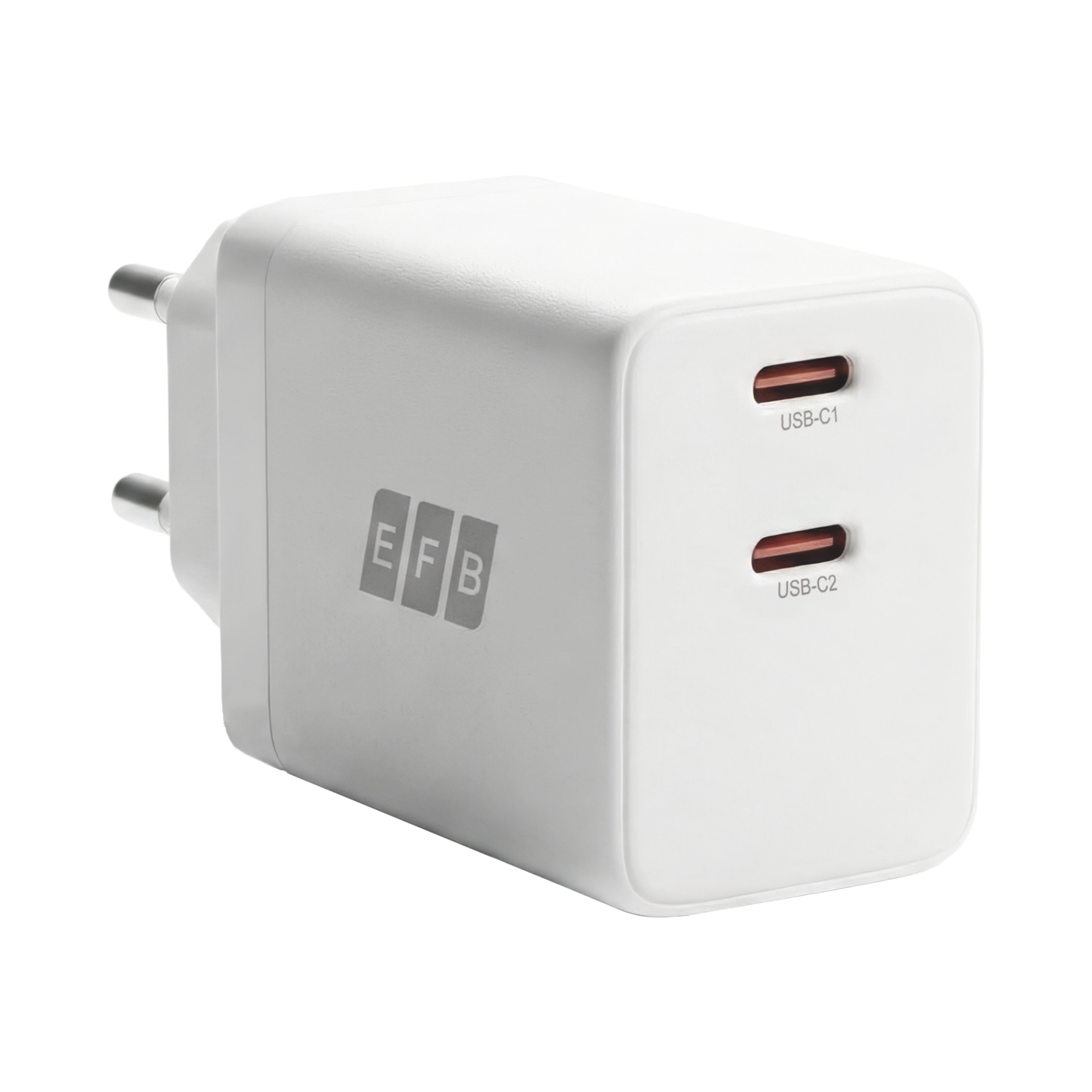 Ladegerät 45W 2x USB-C Set PD3.0 GaN QC3.0 inkl. 2m USB-C Ladekabel weiß
