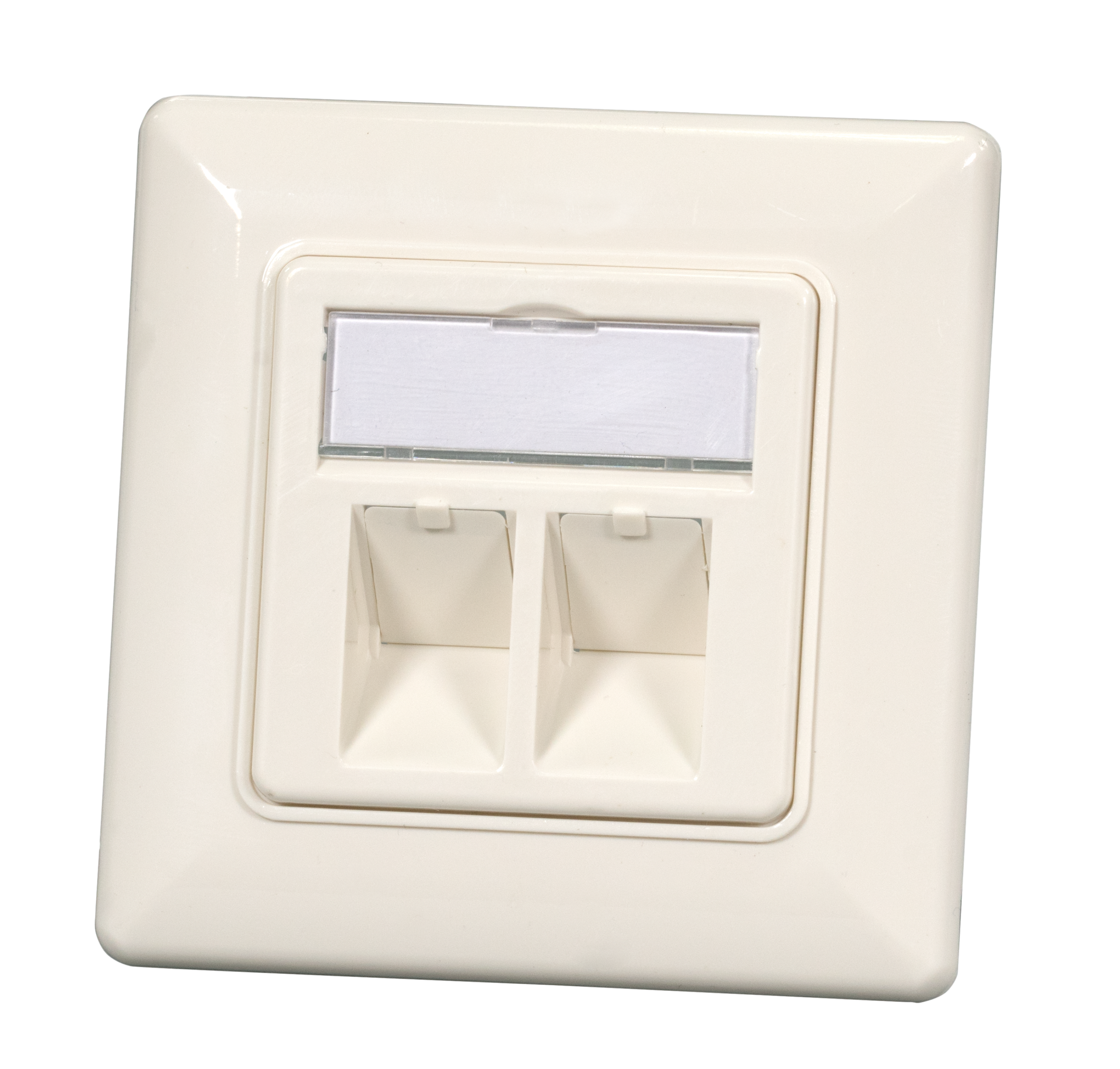 Rahmenset 1-Port, für Keystones,,DIN49075, RAL9010