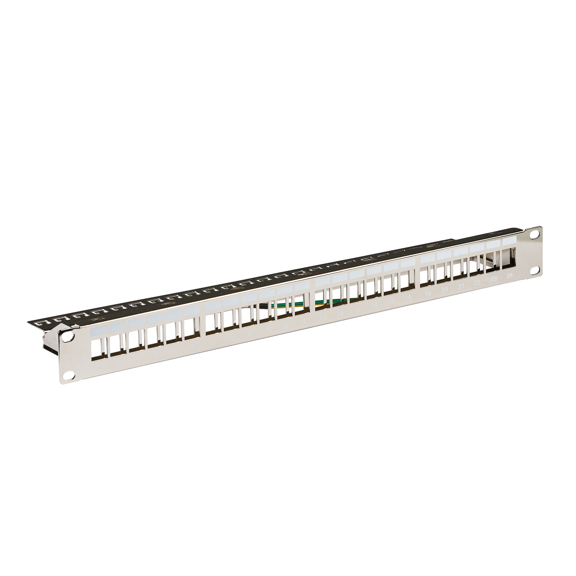 Distribution panel 19" 1U, 24-port, metal, metallic