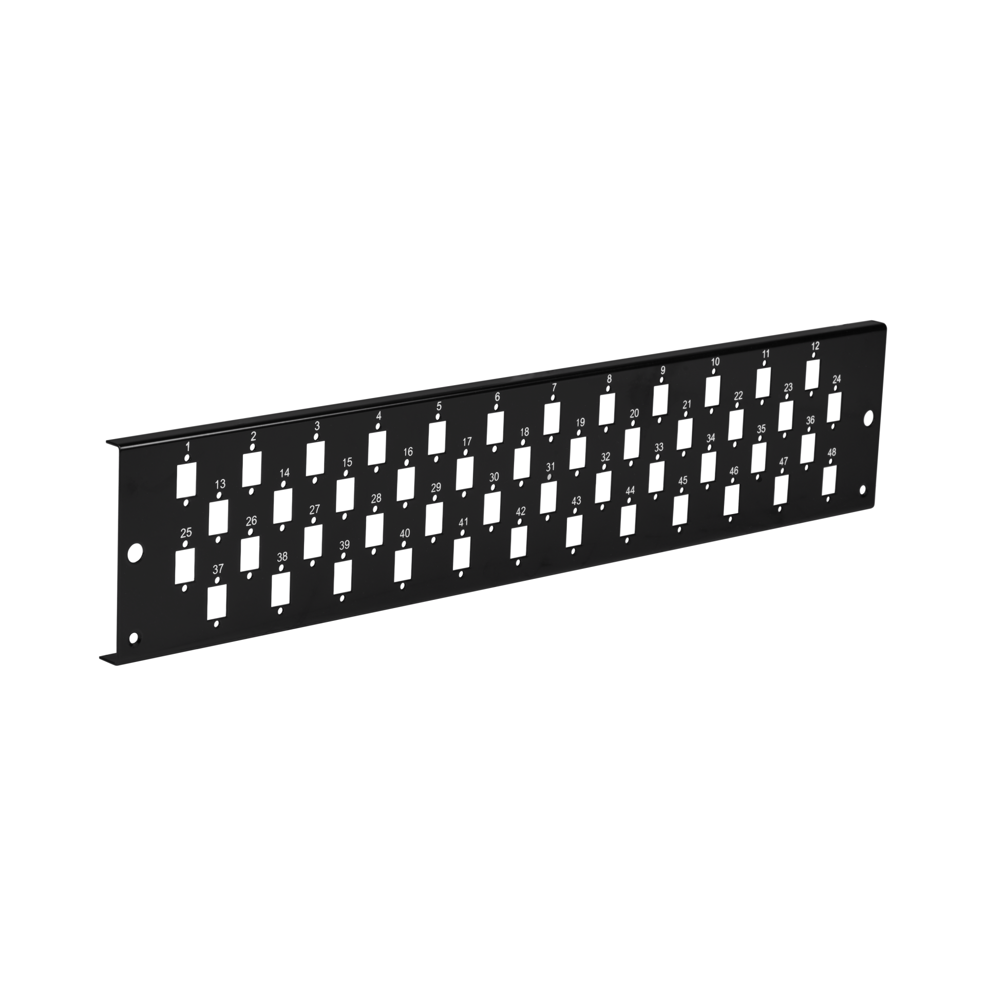 Front panel 2U 48 x SC Simplex/E2000®, Simplex/MTRJ/LC Duplex, black