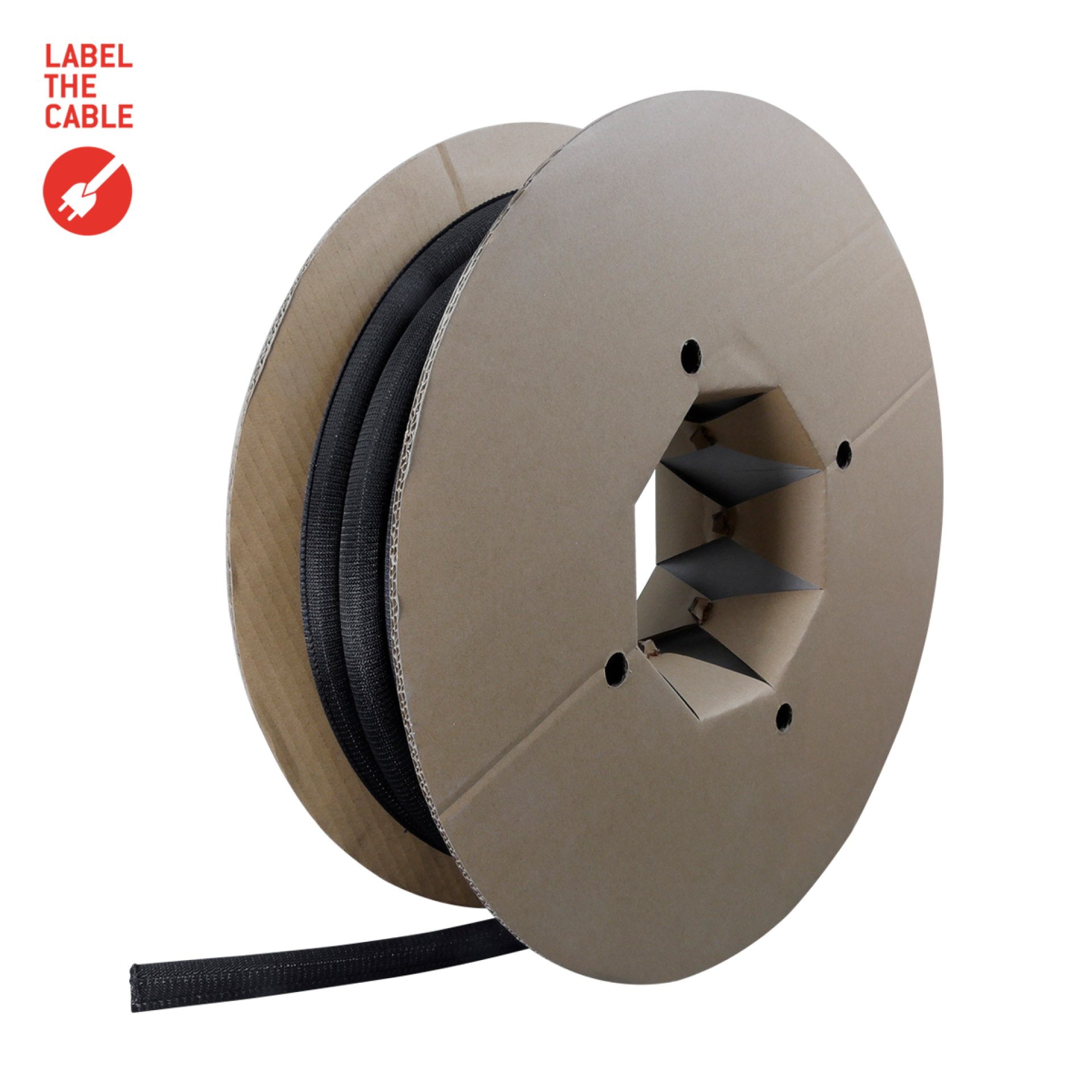 LTC CABLE TUBE fabric cable hose diameter 2.5 - 4 cm, 25m black