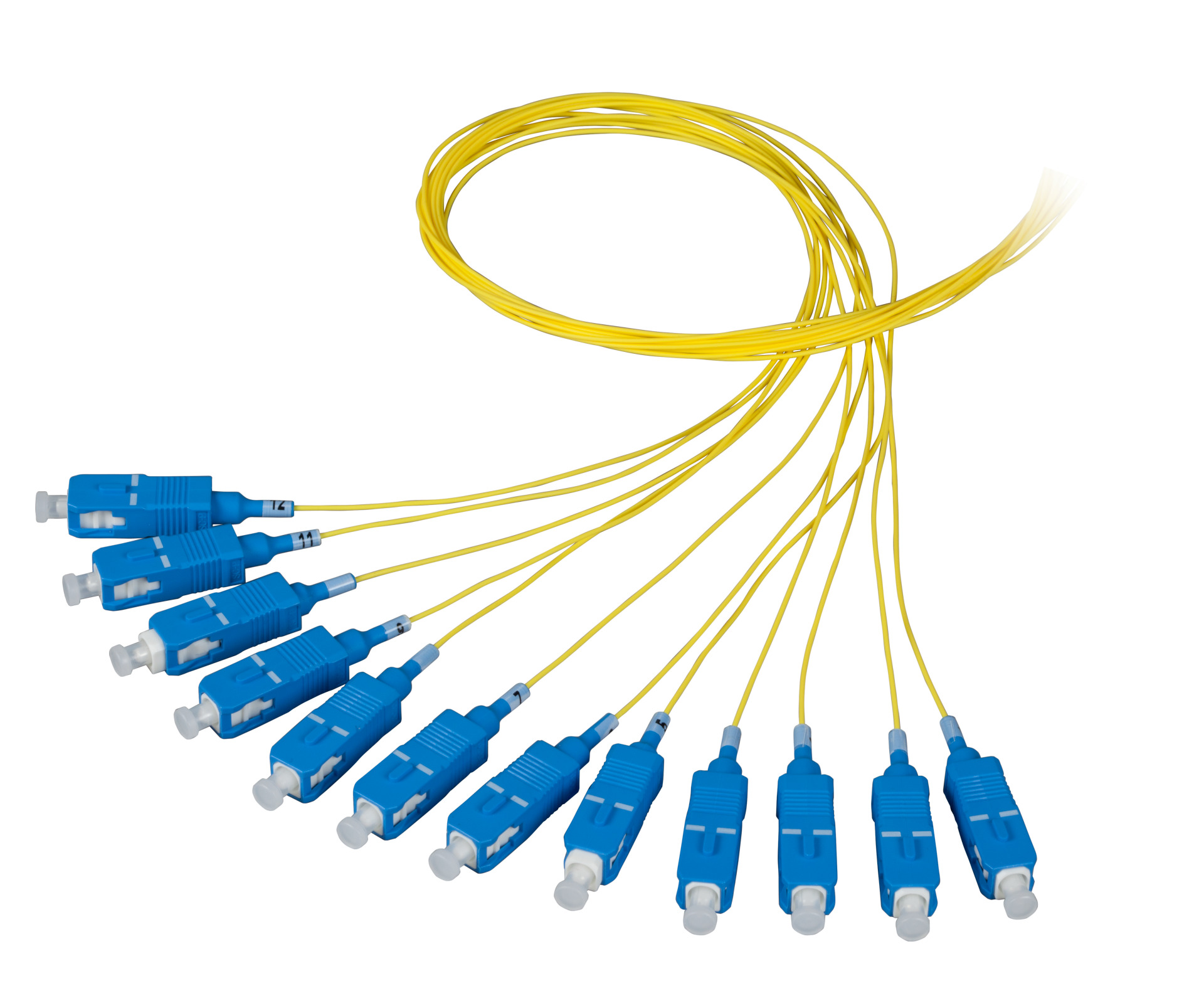 Faserpigtail SC-APC8° 9/125µ OS2 gelb, 2m