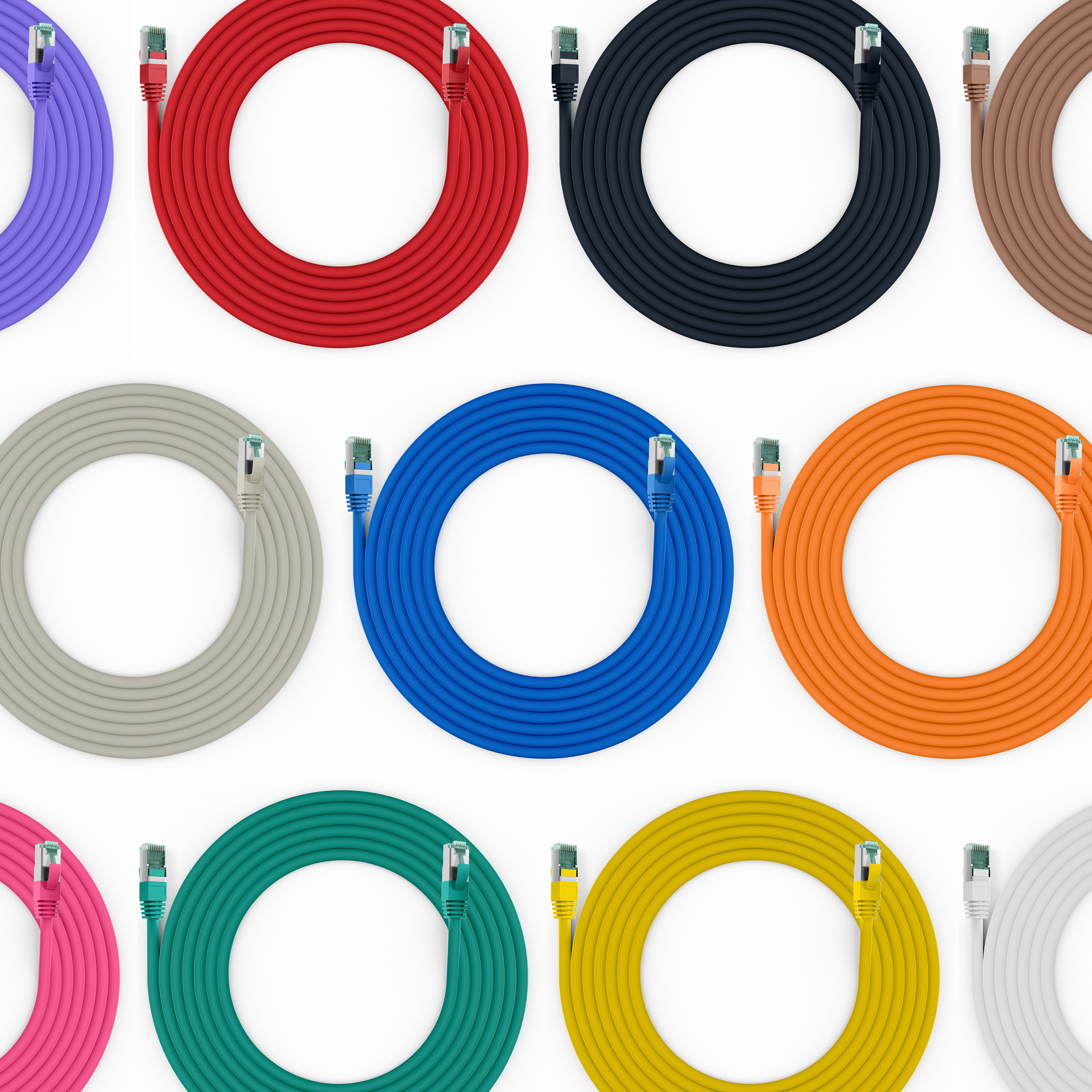 RJ45 Patch Cord Cat.6A S/FTP LSZH green 15m