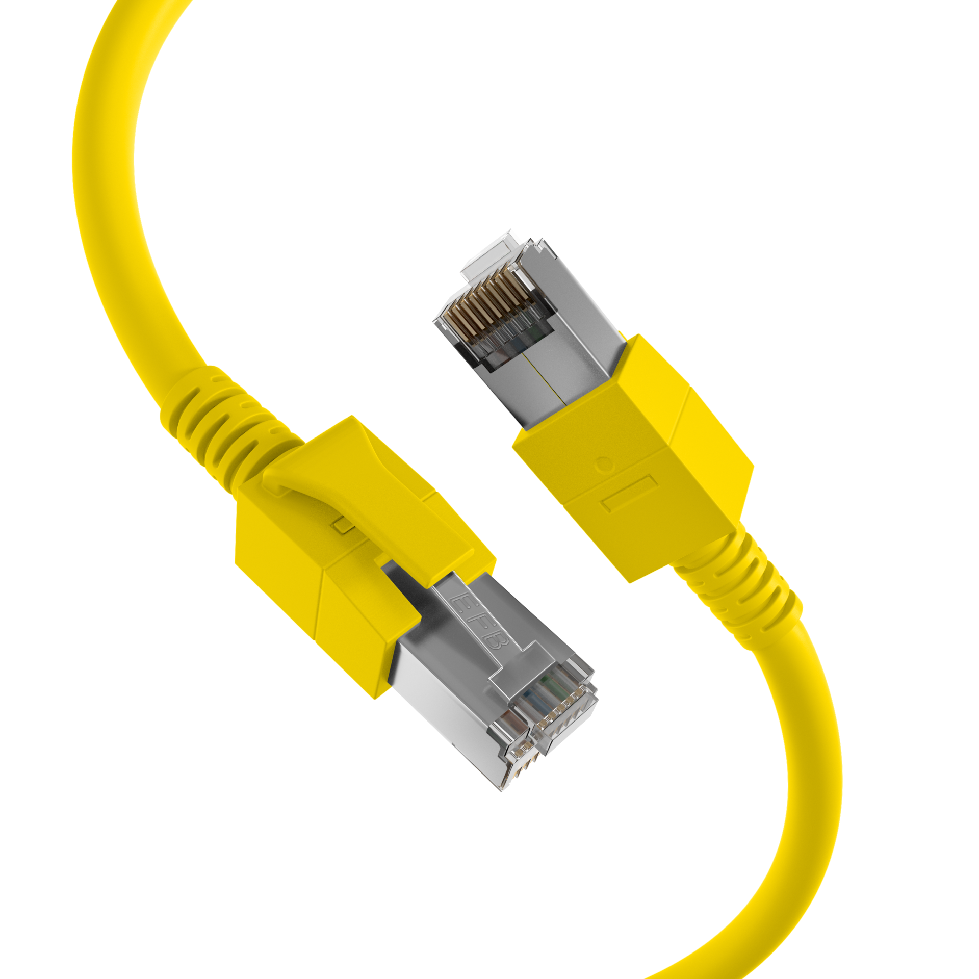 RJ45 Patch Cord Cat.6A S/FTP FRNC VC LED yellow 1.5m