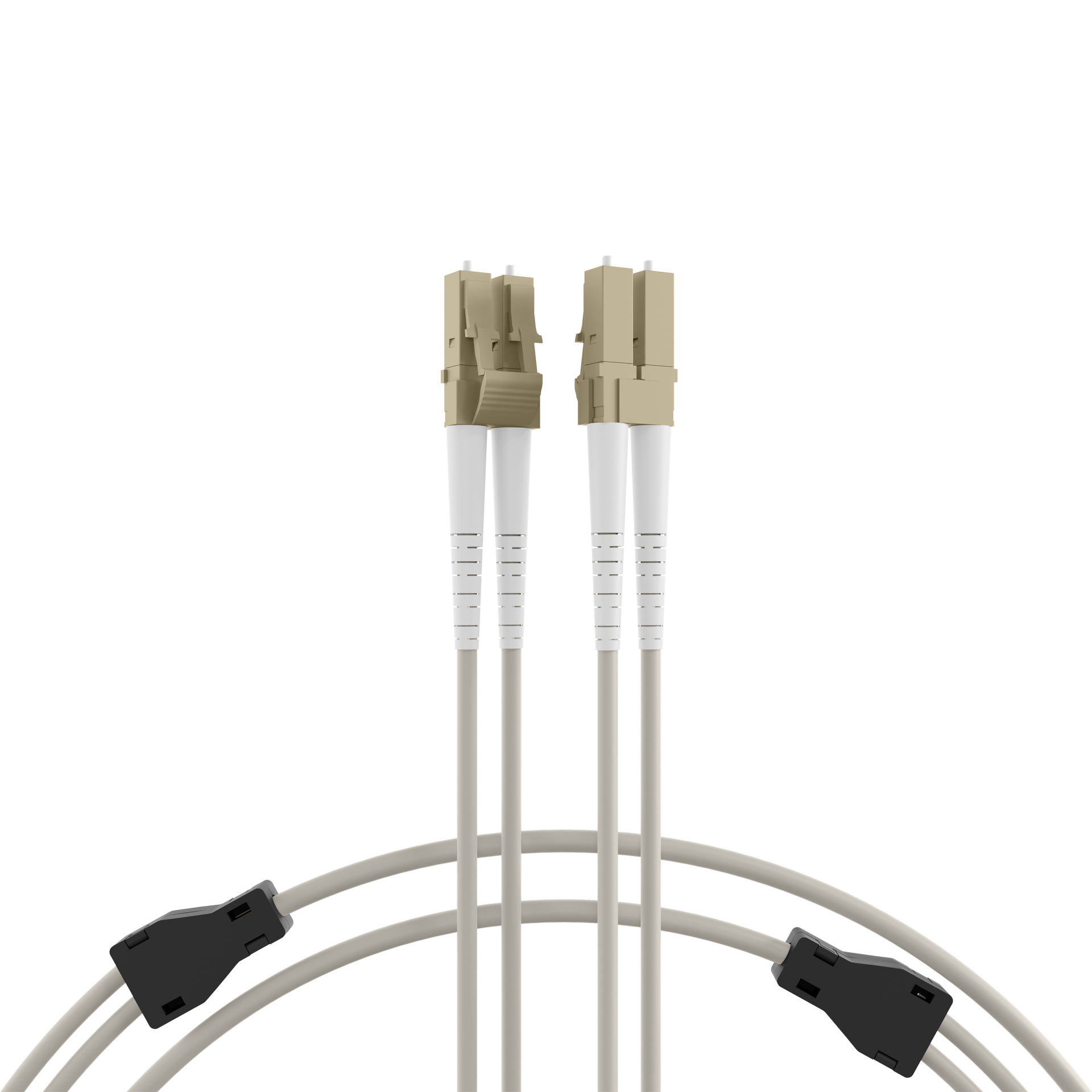 Duplex Patchkabel armiert LC-LC OM2 2m LSZH 3mm grau