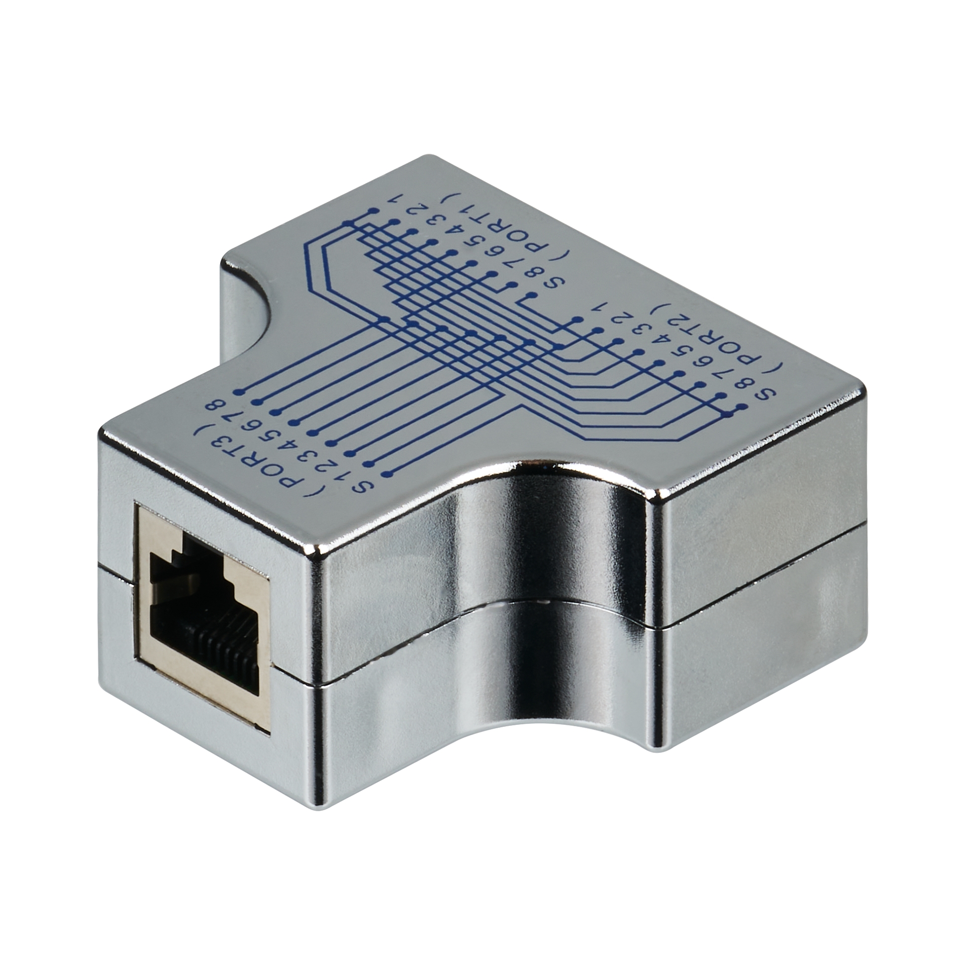 T-Modular-Adapter RJ45 Buchse/2xBuchse,1:1, geschirmt