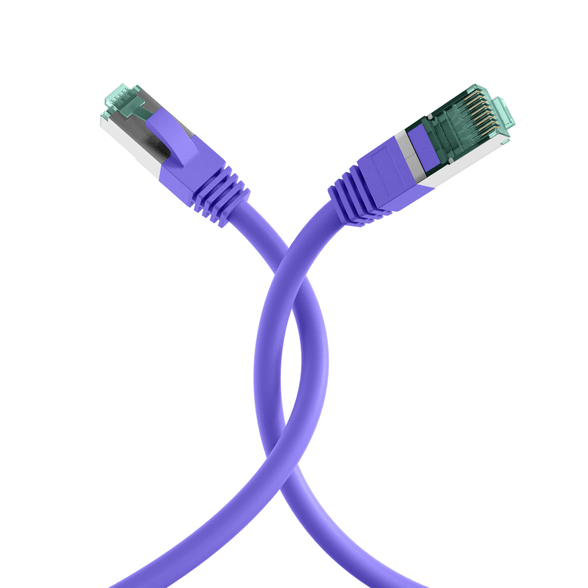 RJ45 Patchkabel Cat.6A S/FTP LSZH  violett 25m