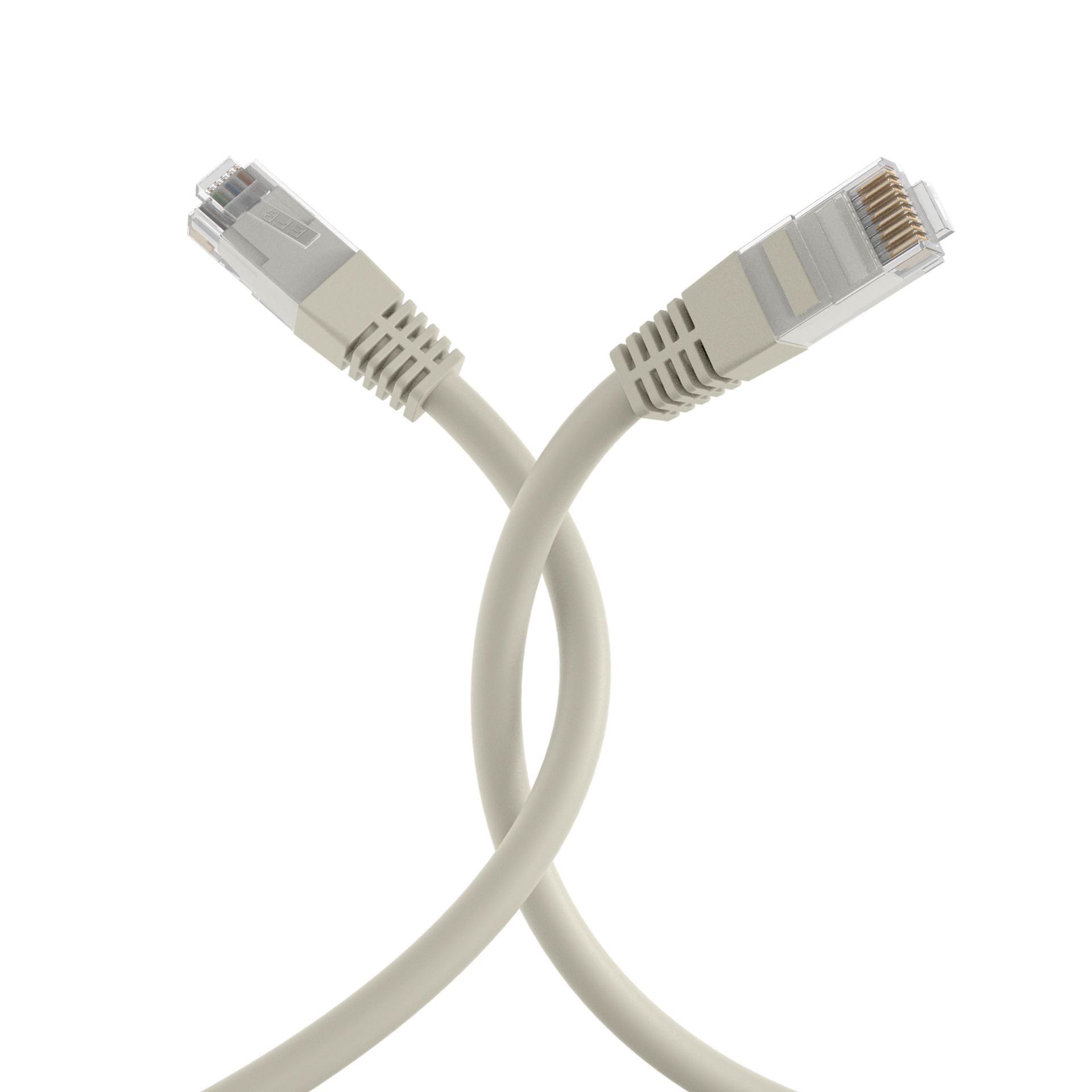 RJ45 Patchkabel Cat.5e U/UTP PVC  CCA grau 0,5m