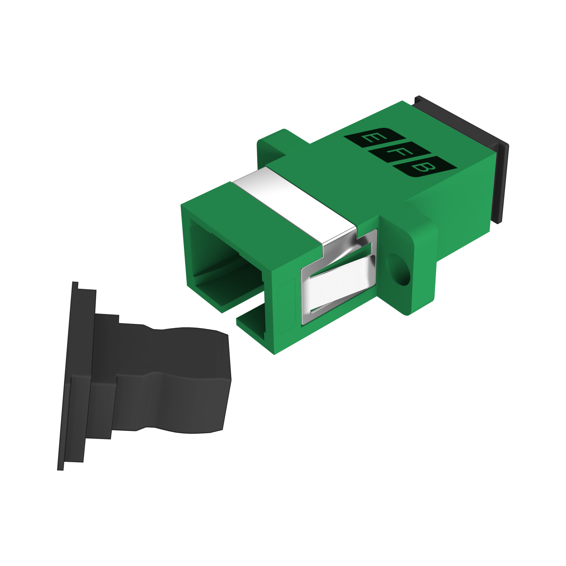 Adapter  SC/APC Simplex OS2 green