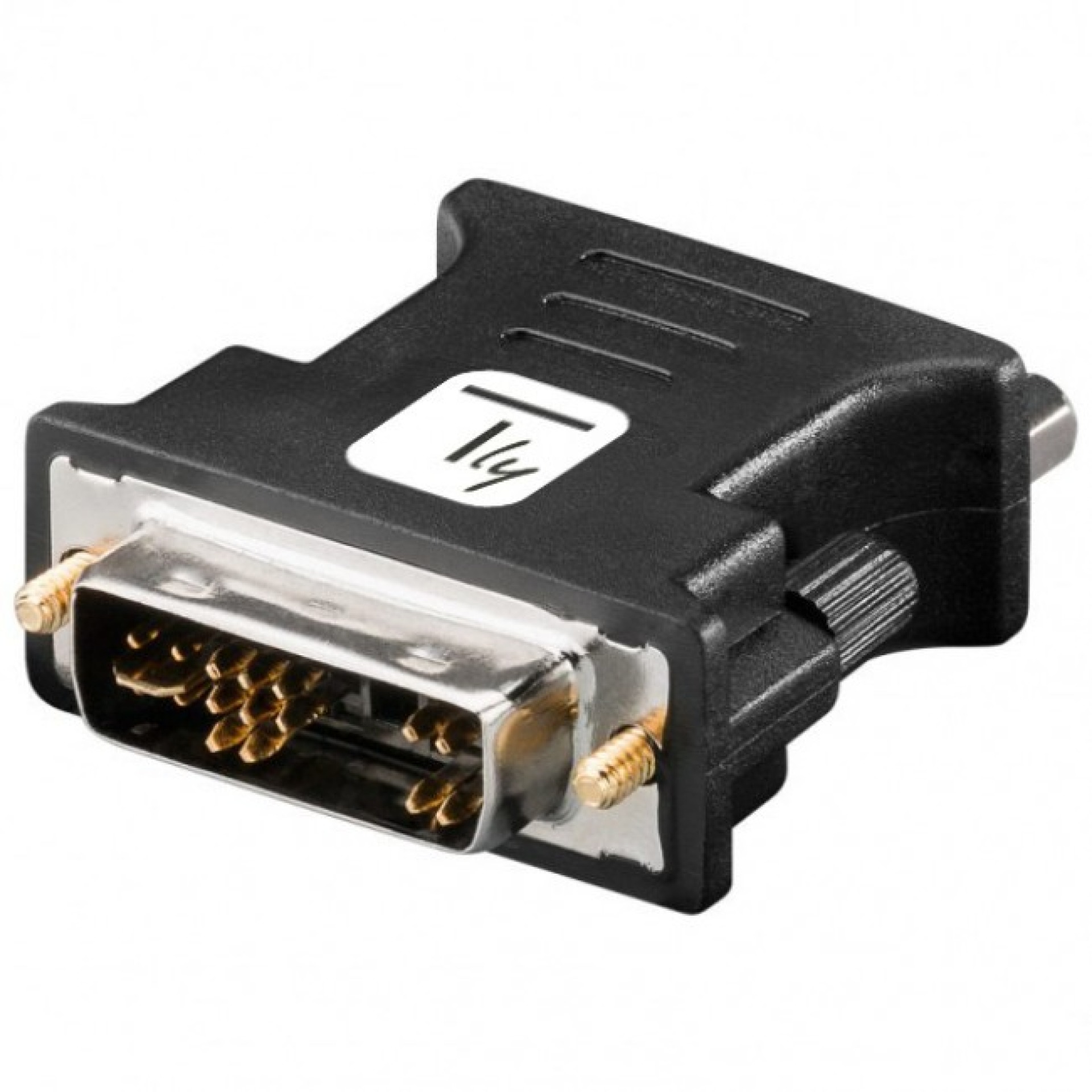 Adapter DVI-A Stecker auf VGA Buchse, schwarz