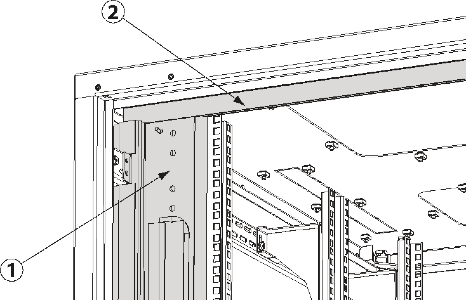 Seitenabdeckung mit 3 Öffnungen für PRO 47HE, B=800, 2 Stk., RAL9005