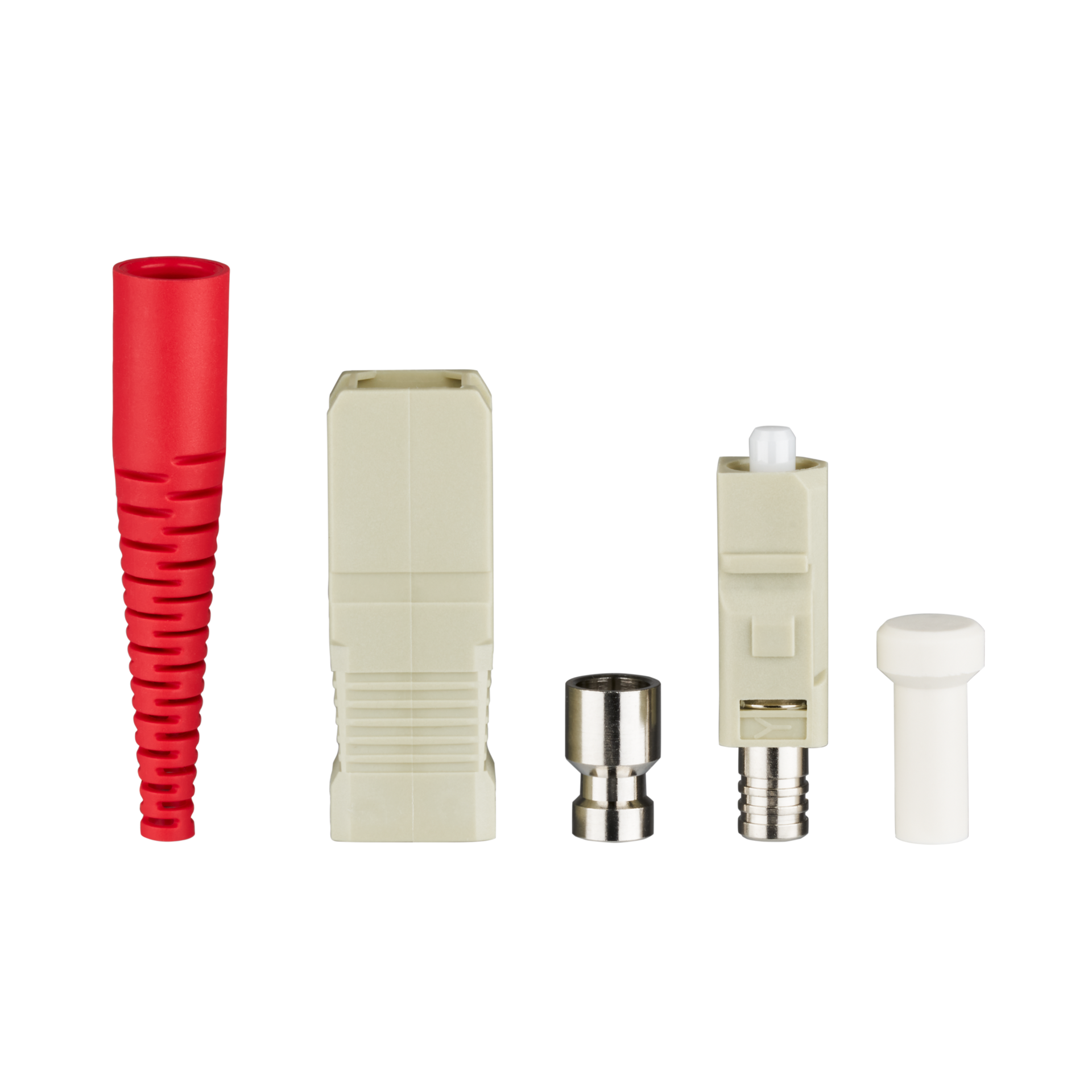 SC-Stecker Simplex Multimode, 2mm, rote Tülle