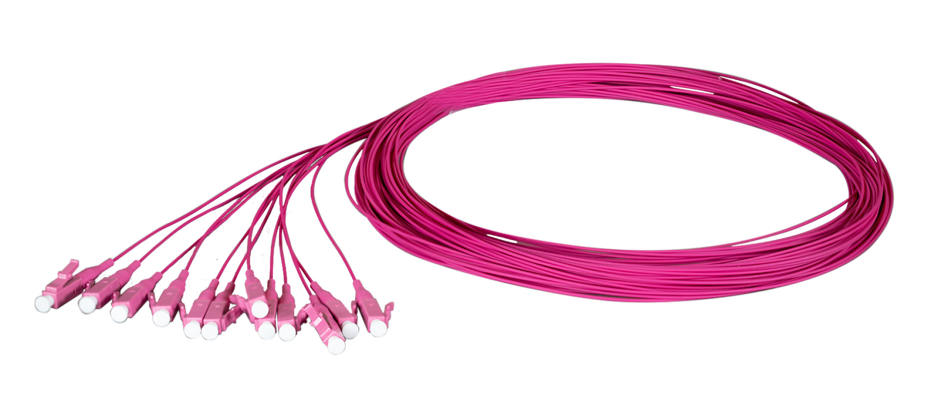 Faserpigtail LC 50/125µ OM4, erika-violett, 2m