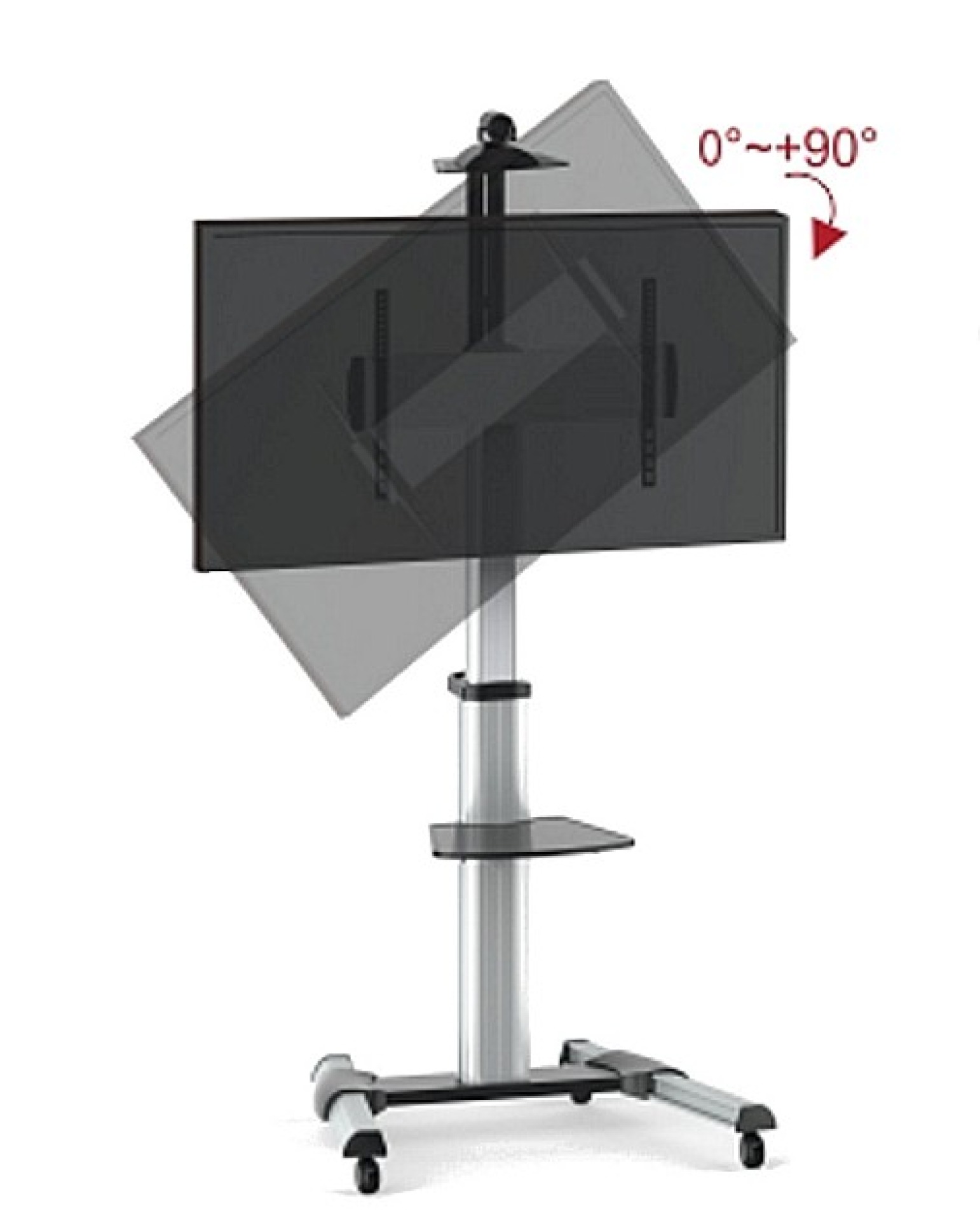 TV LED/LCD Wagen für LCD LED TV 37-70", mit Kameraablage